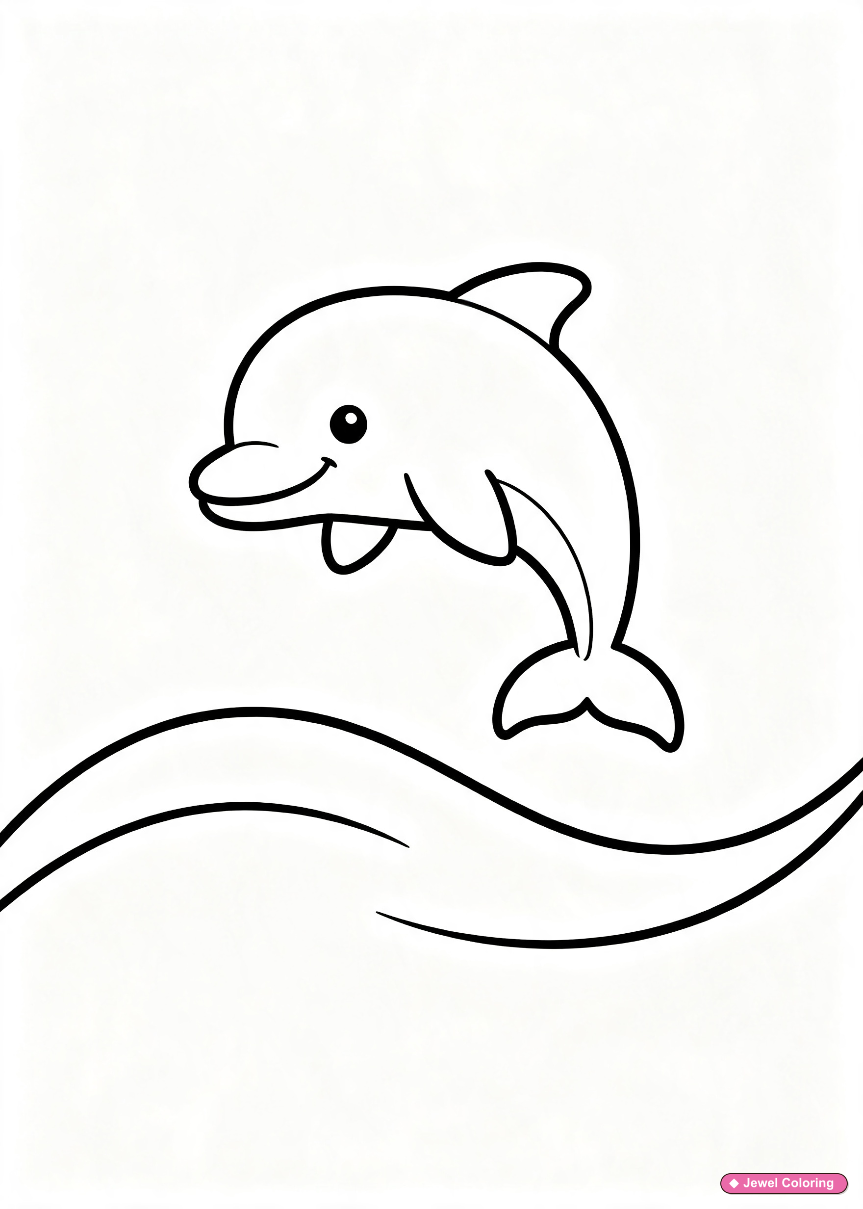 Dolphin Coloring Page printable animals coloring page