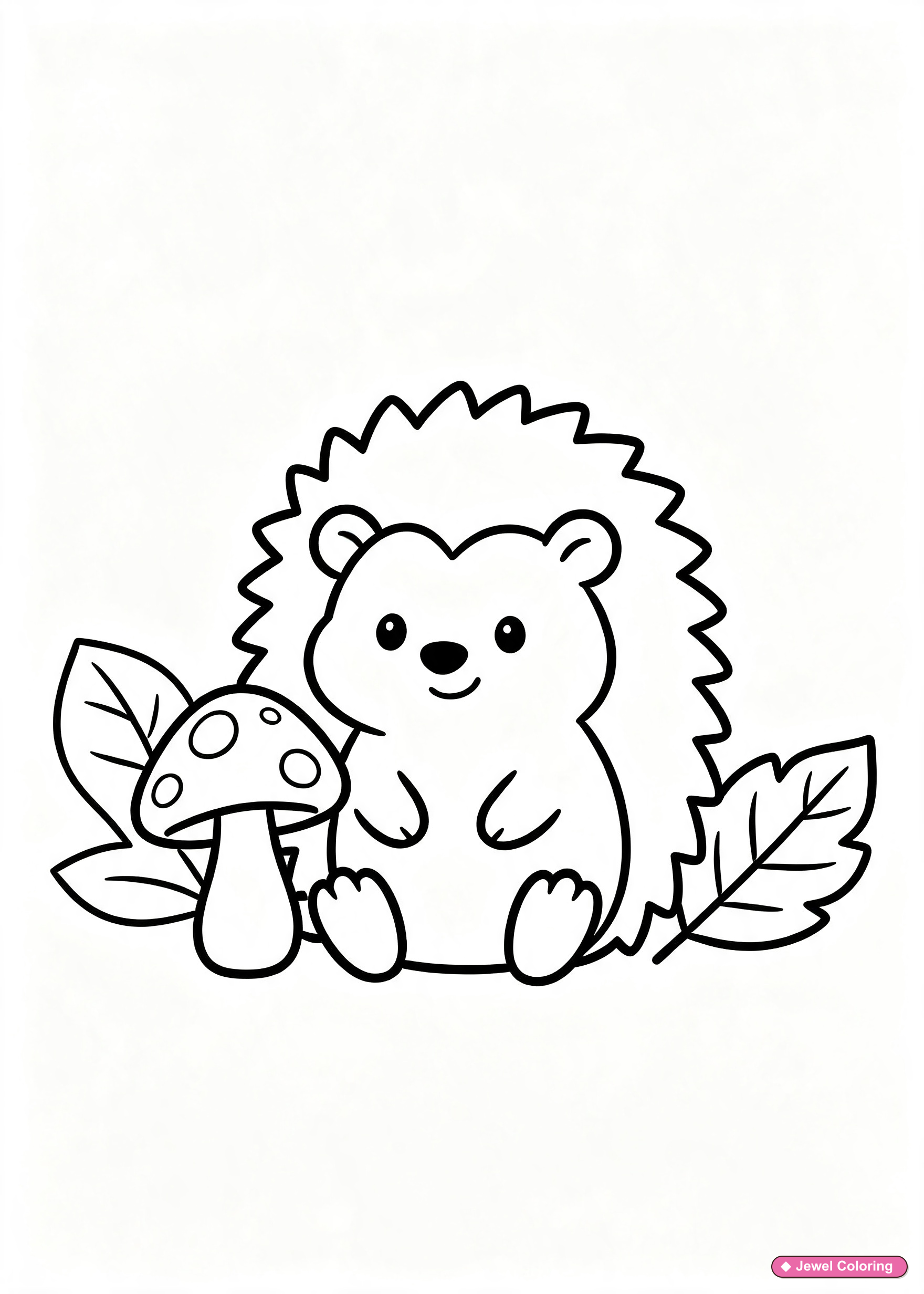 Hedgehog Coloring Page printable animals coloring page