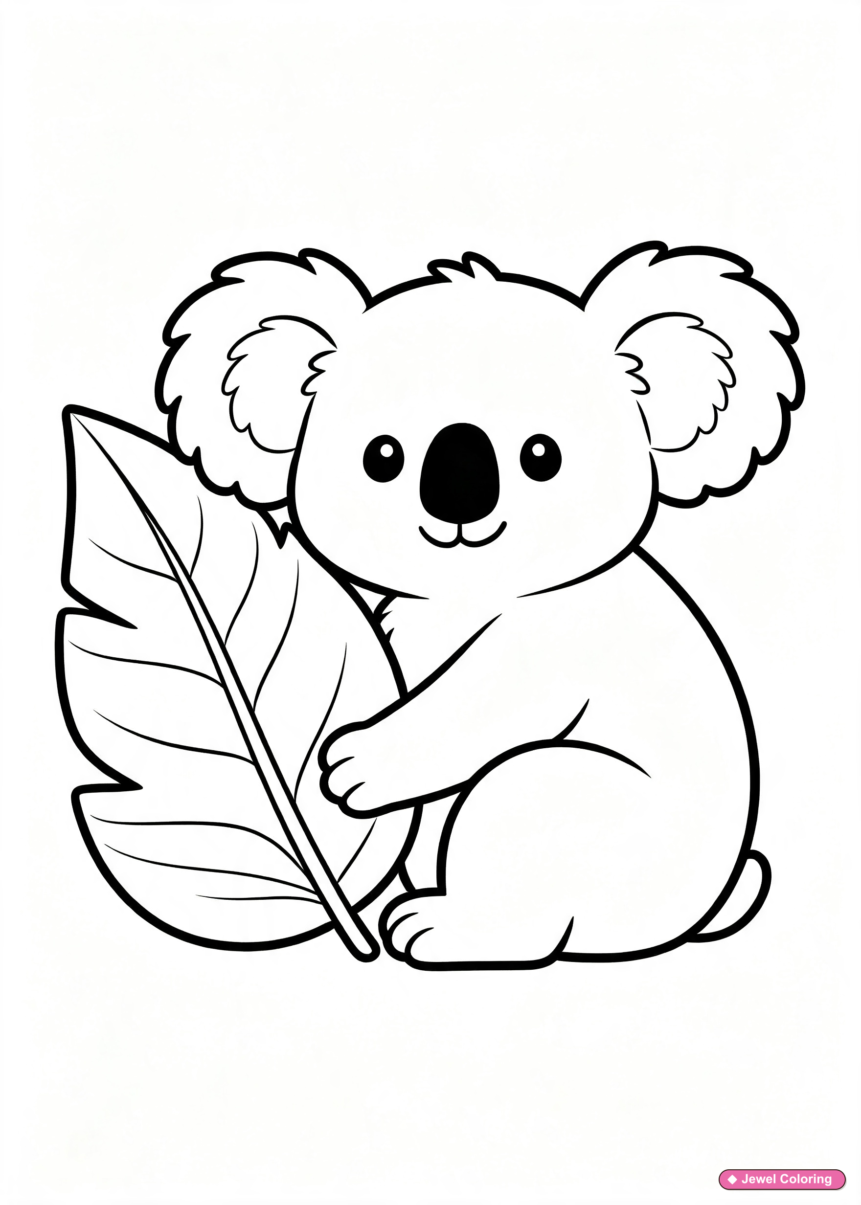 Koala Coloring Page printable animals coloring page