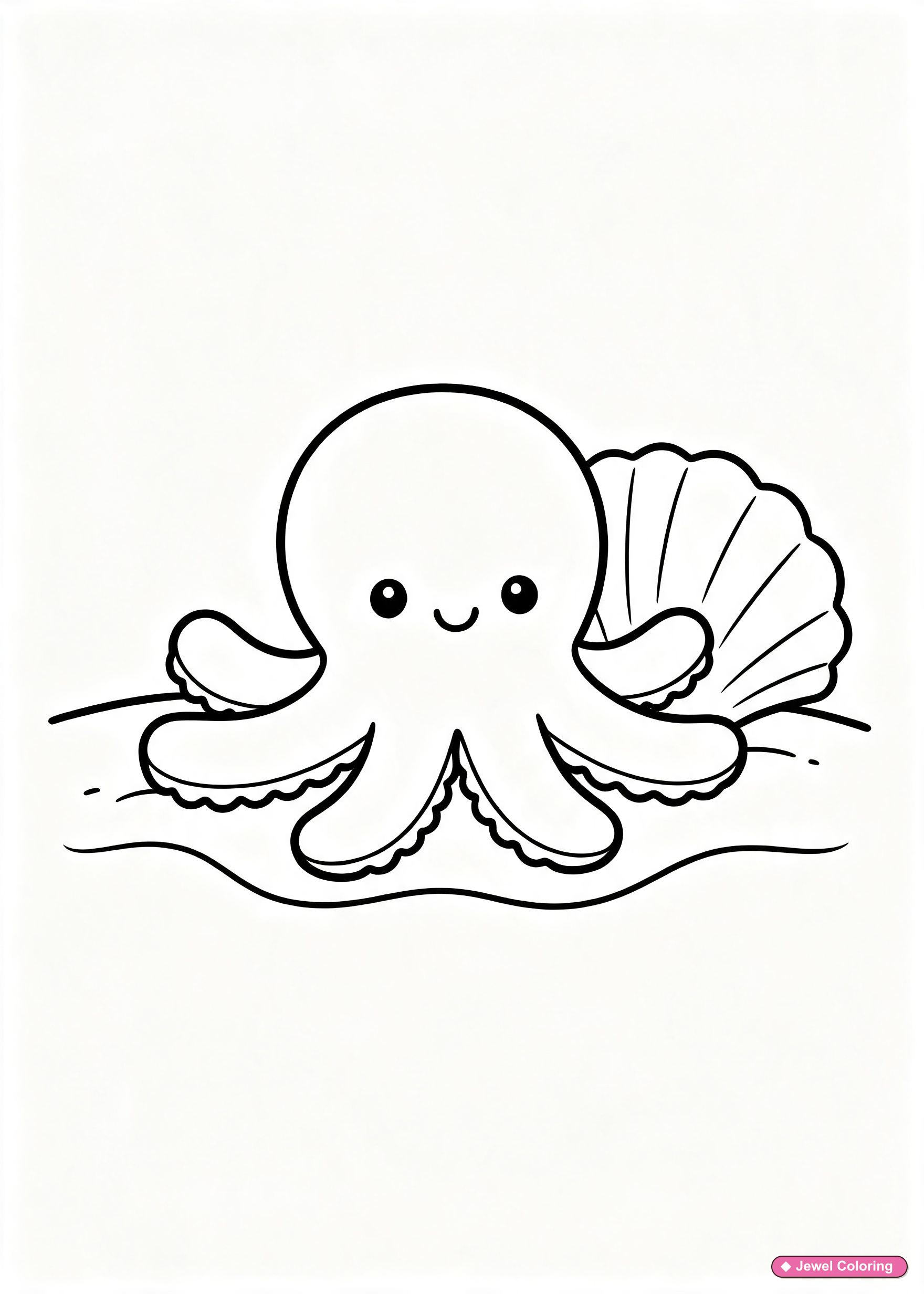 Octopus Coloring Page printable animals coloring page