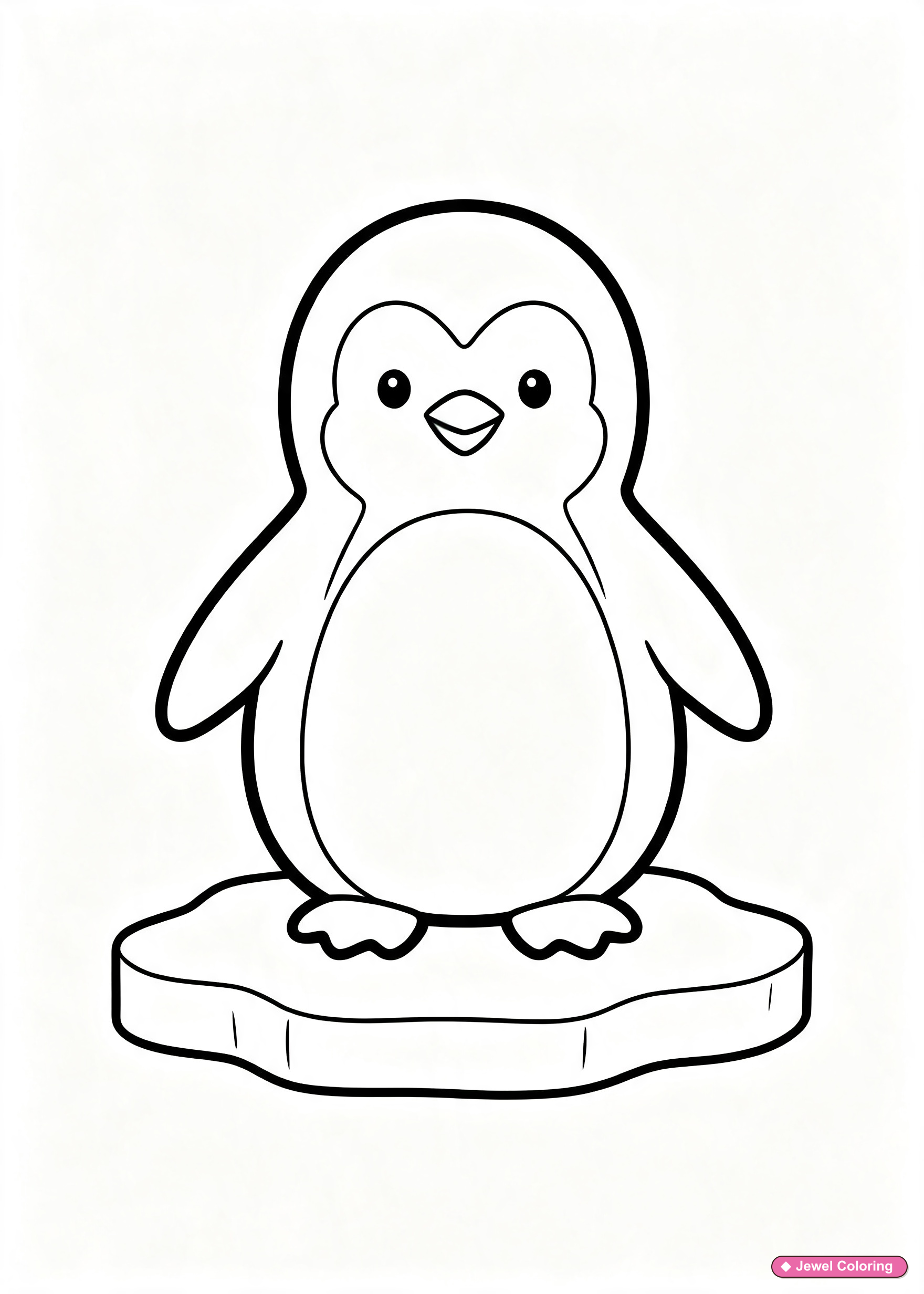 Penguin Coloring Page printable animals coloring page