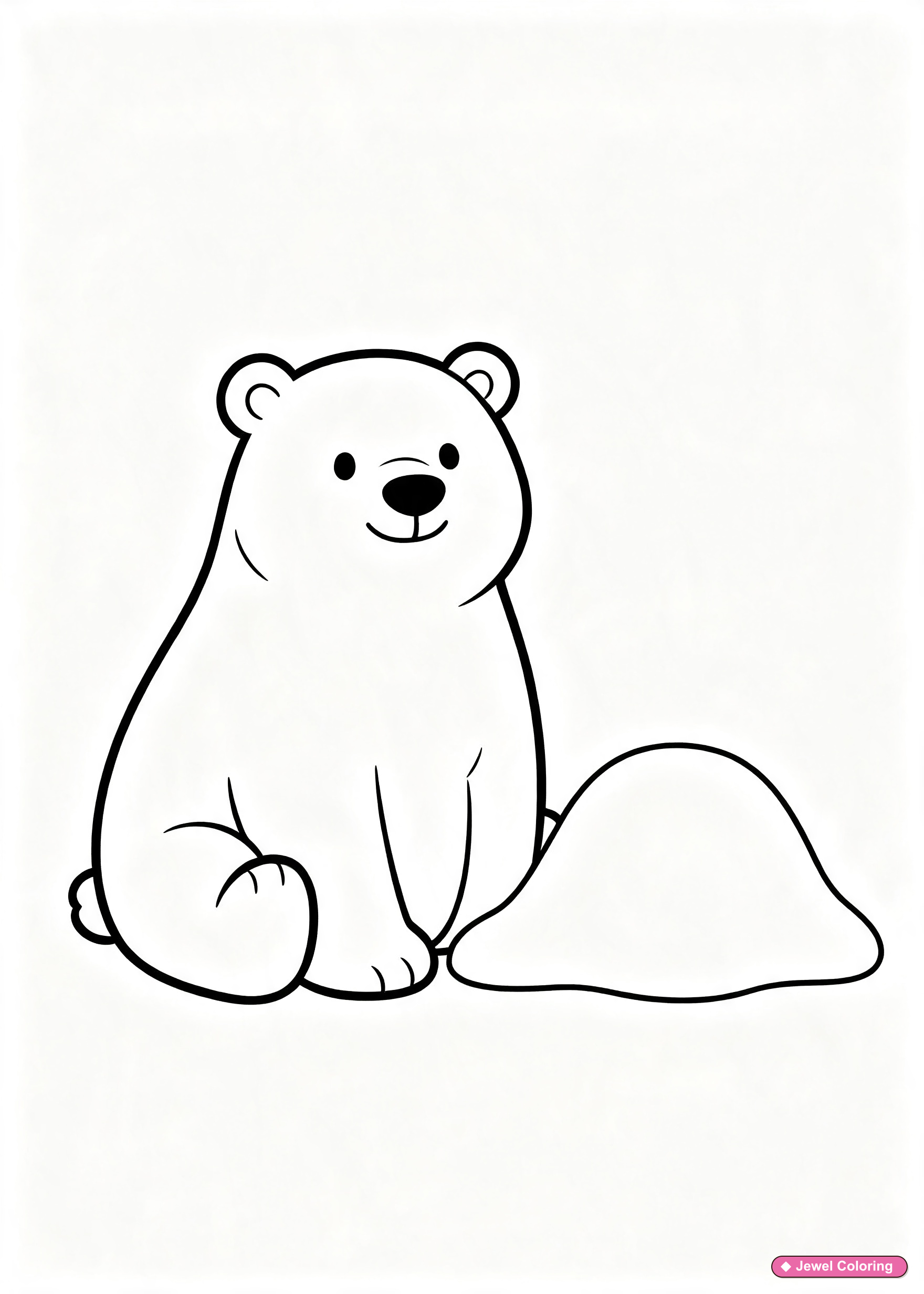 Polar Bear Coloring Page printable animals coloring page