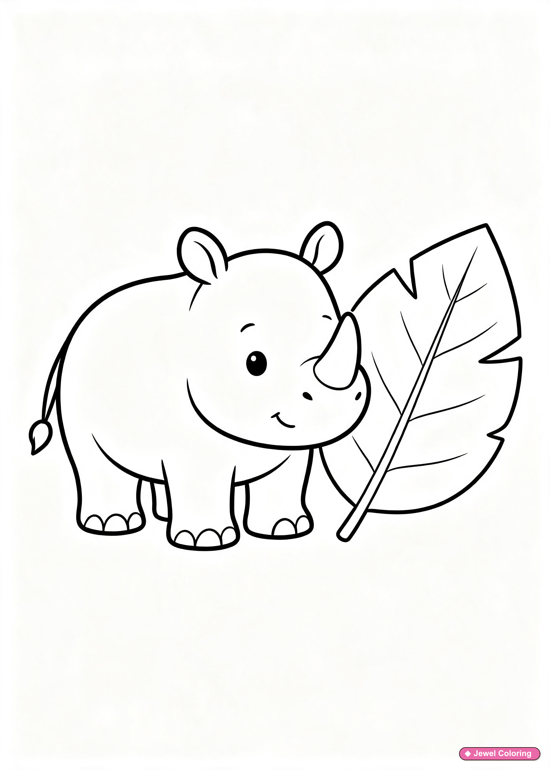 Rhino Coloring Page printable animals coloring page