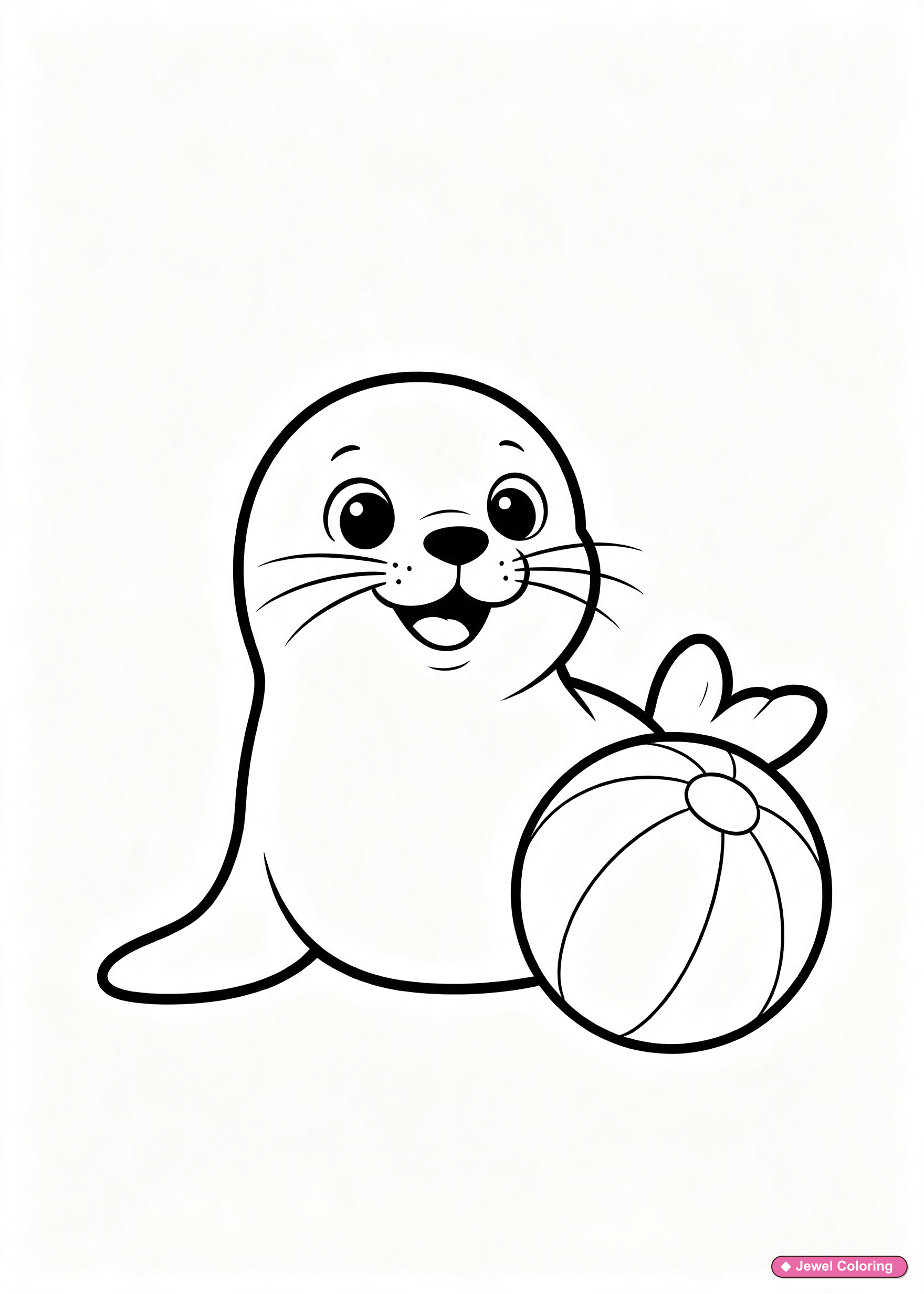 Seal Coloring Page printable animals coloring page