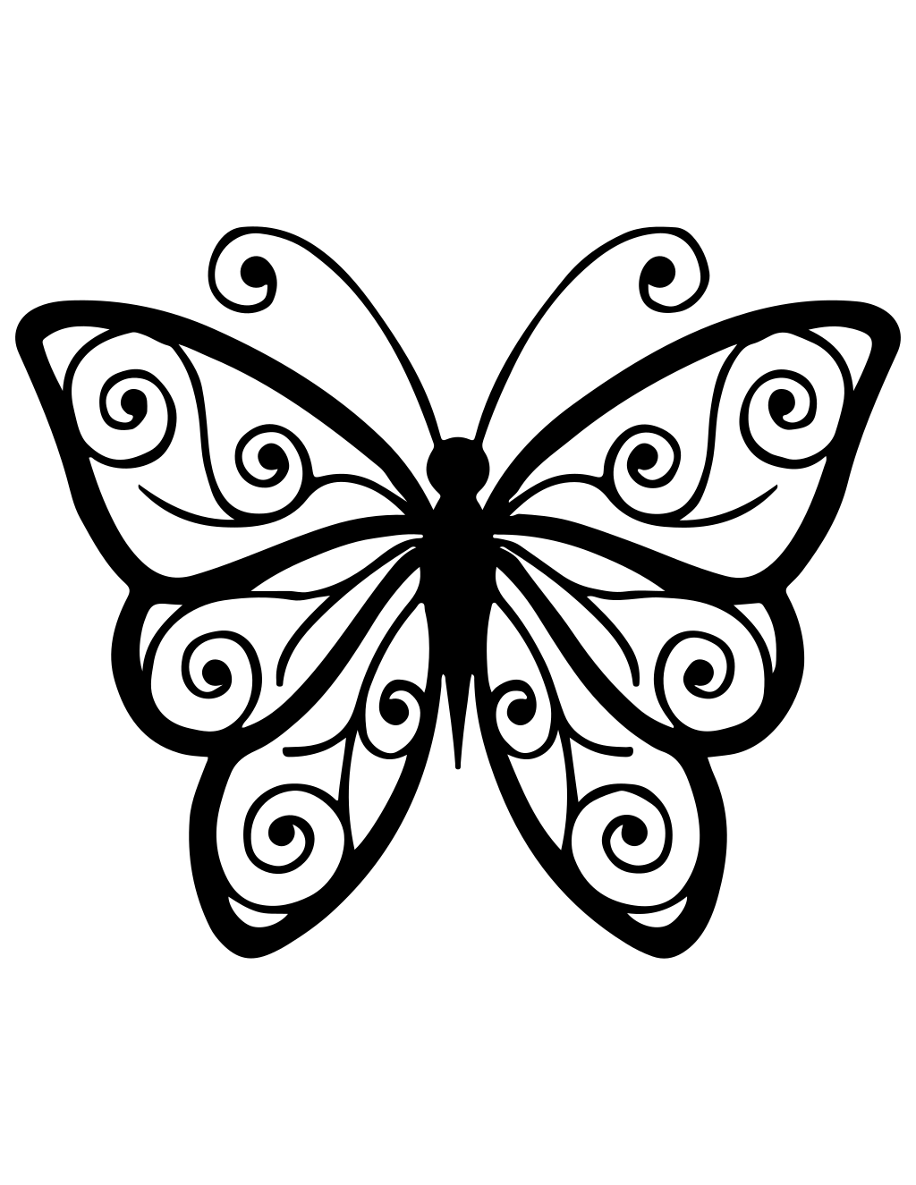 Butterfly Coloring Page printable august coloring page