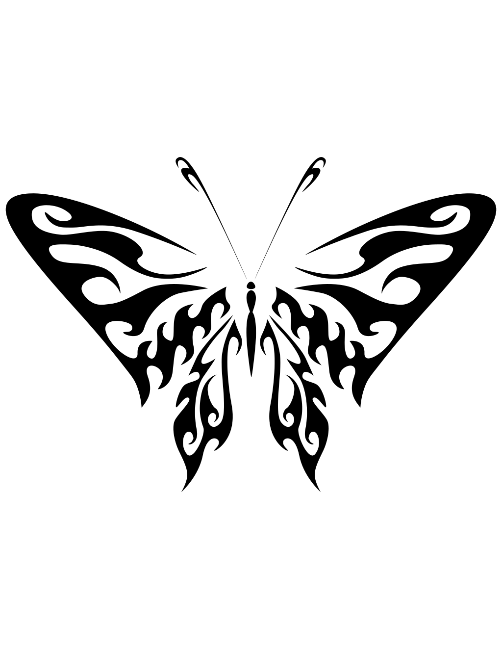 Butterfly Line Art 08 printable may coloring page