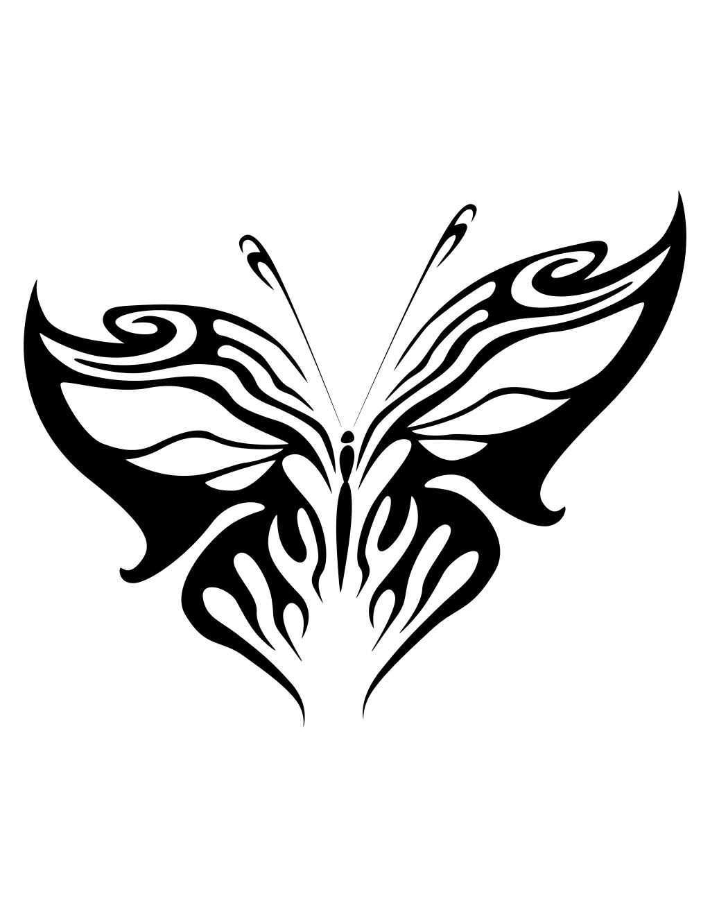 Butterfly Line Art Image printable august coloring page