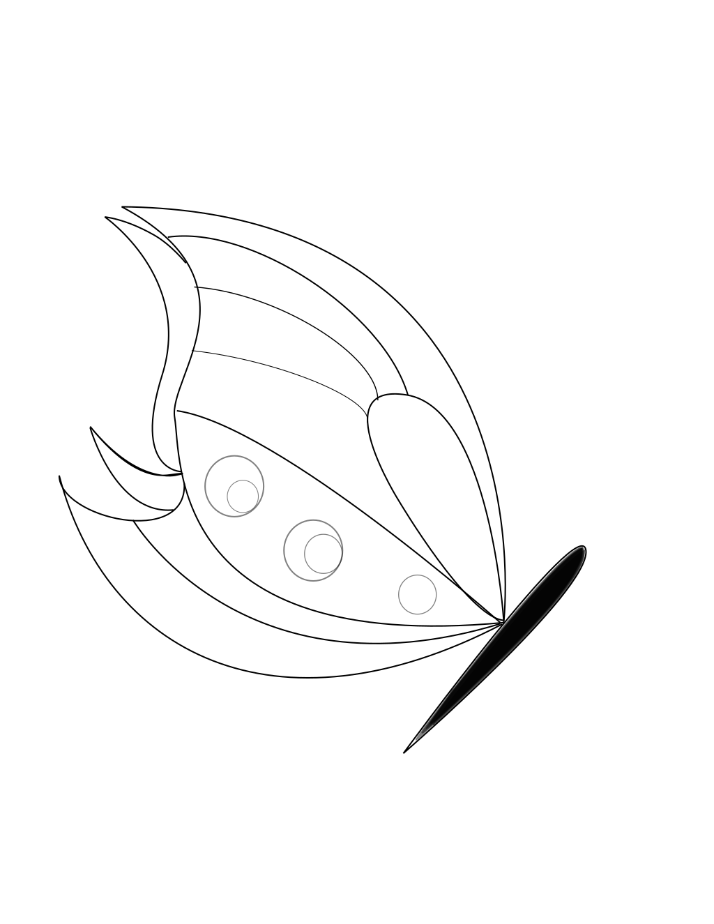 Butterfly Line Art printable butterflies coloring page