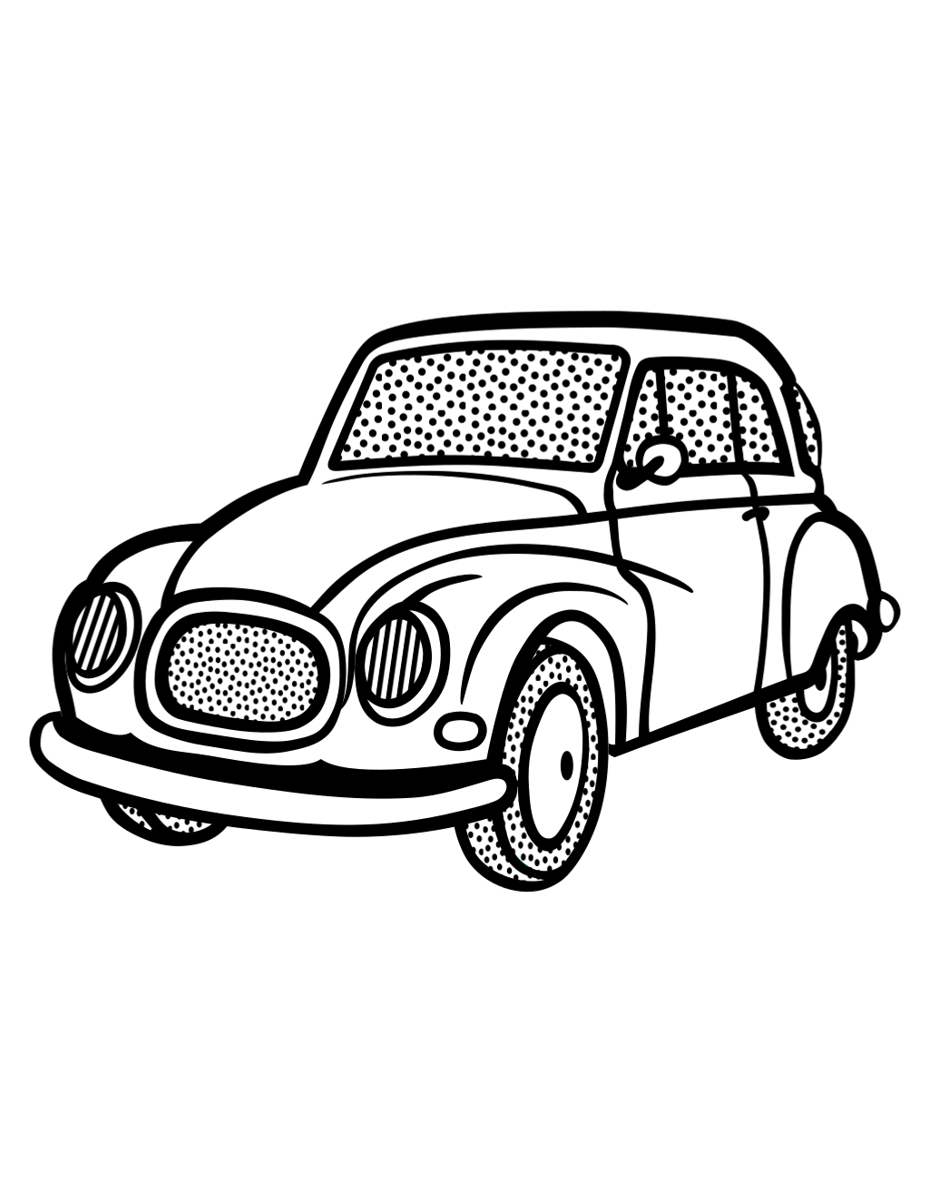 Car Line Art printable cars coloring page