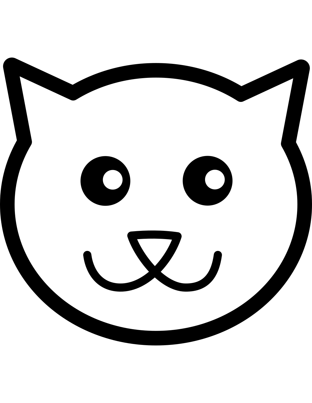 Cat Line Art 02 printable cats coloring page
