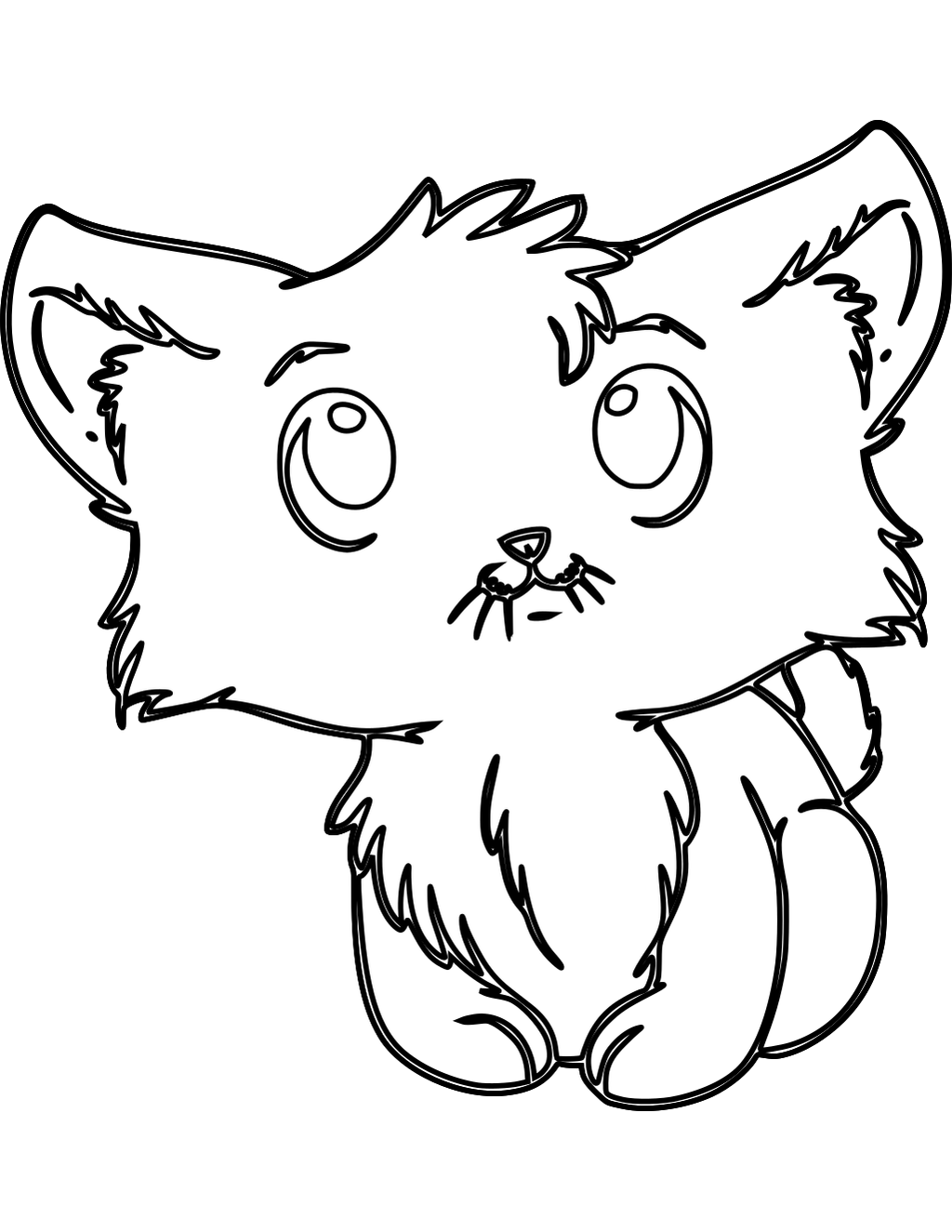 Cat Outline printable cats coloring page