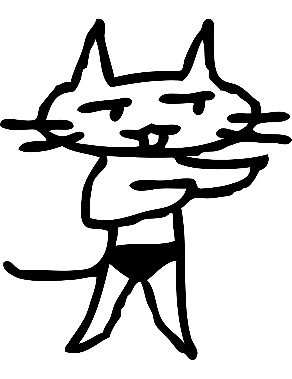 Cute Cat Coloring Page printable cats coloring page