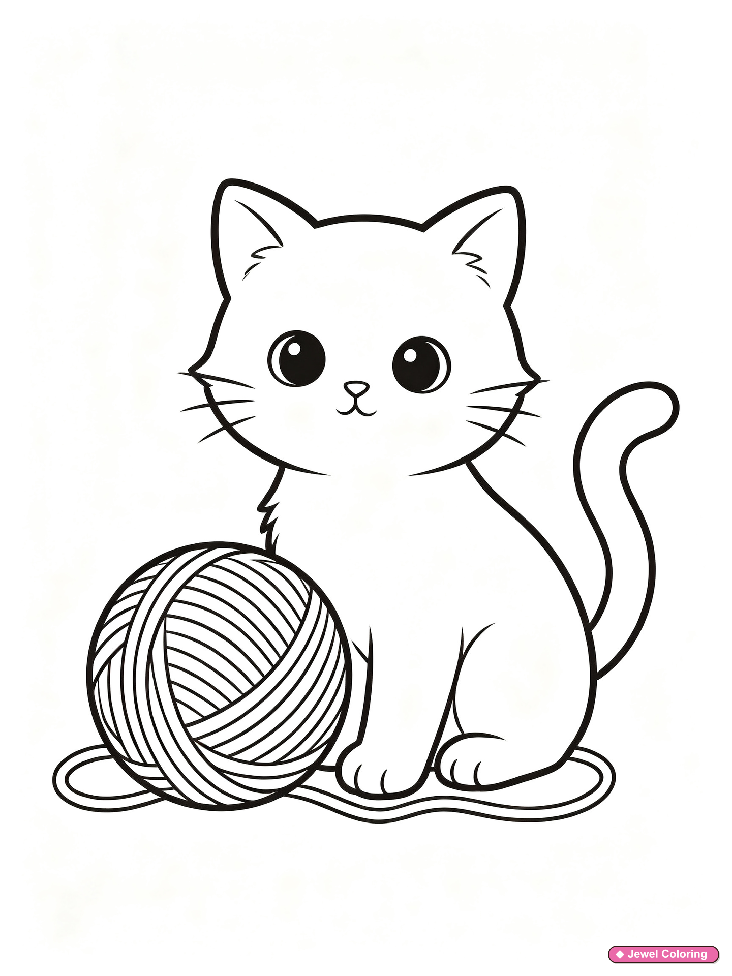 Cats coloring page preview