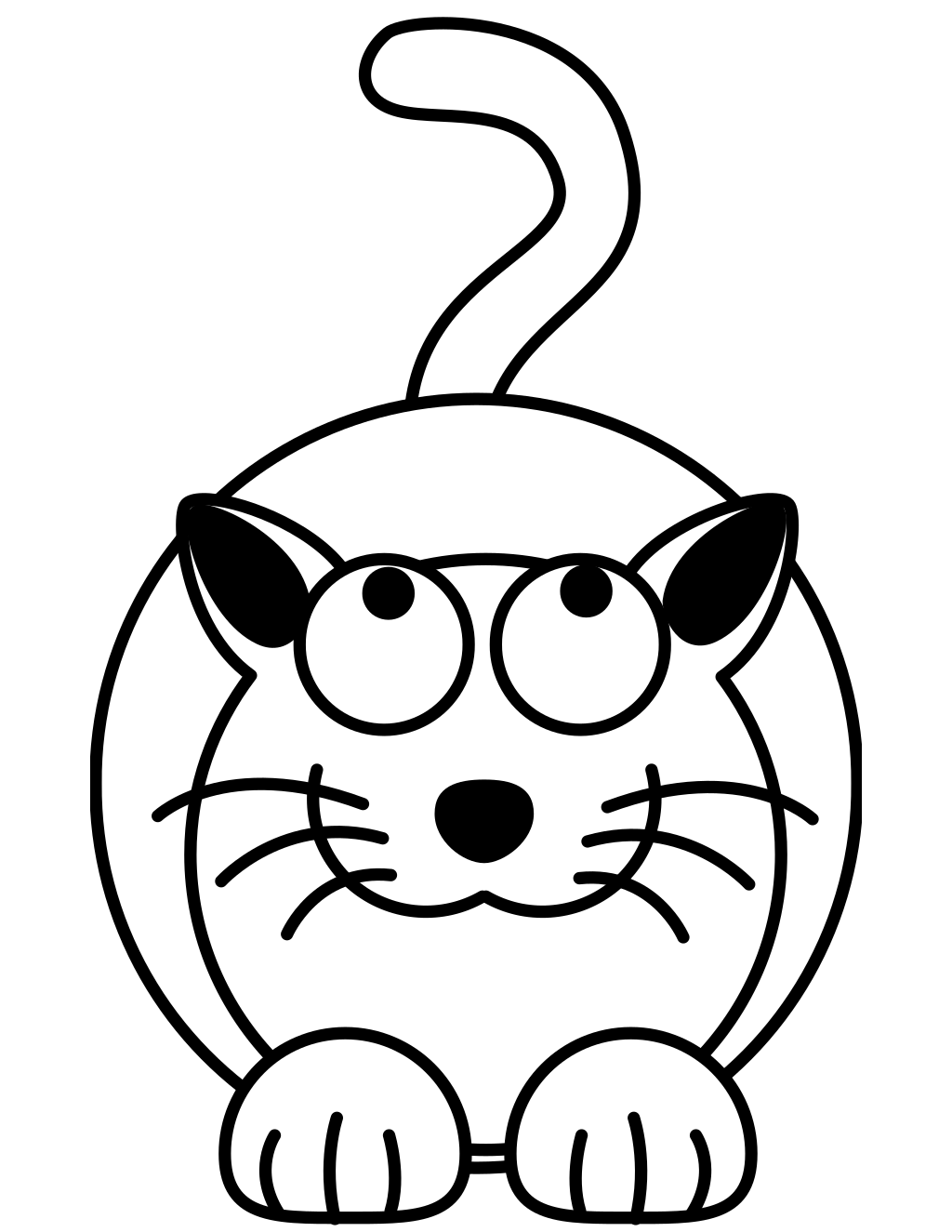 Kitty Cat 02 printable cats coloring page