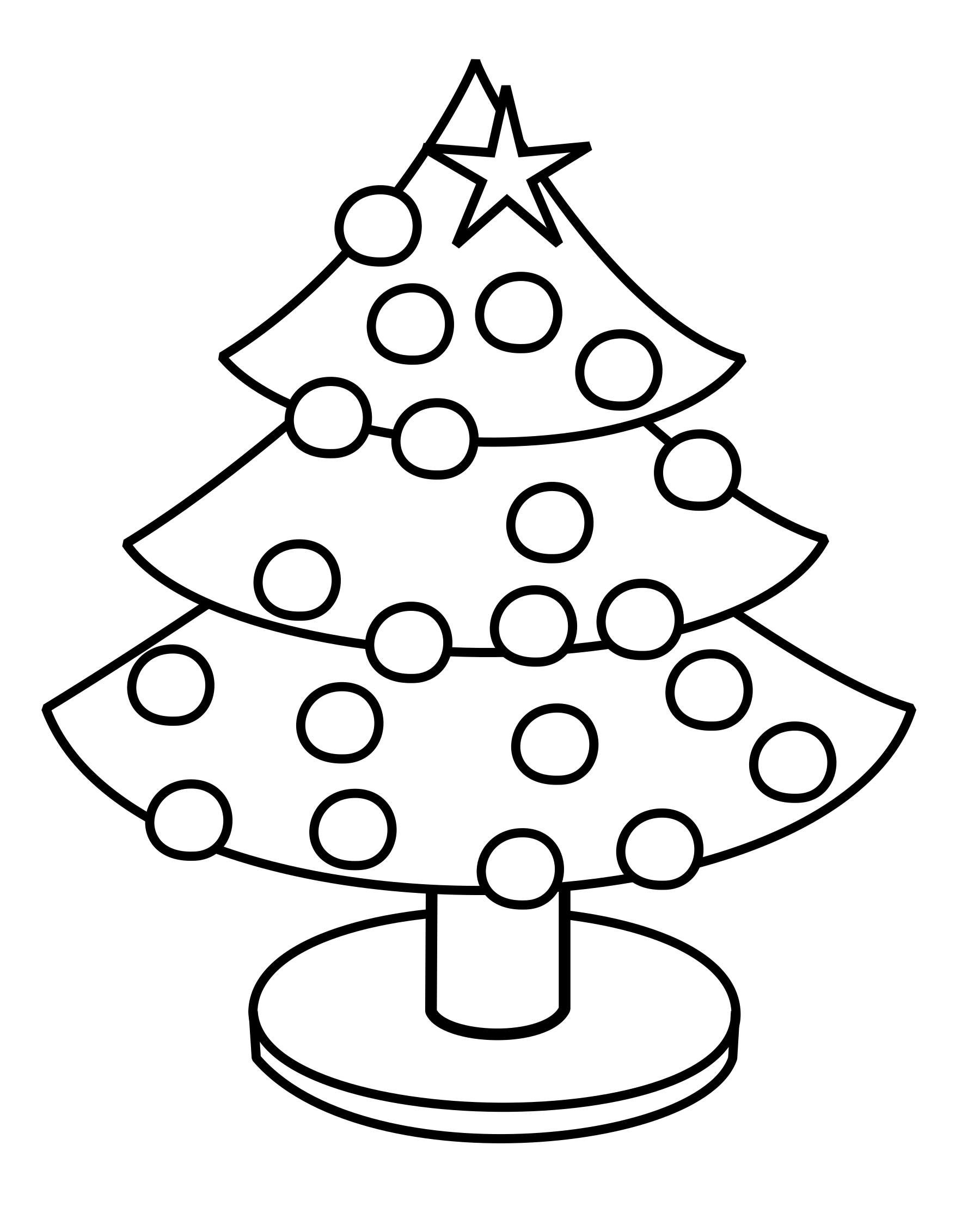 Color This Christmas Tree printable december coloring page