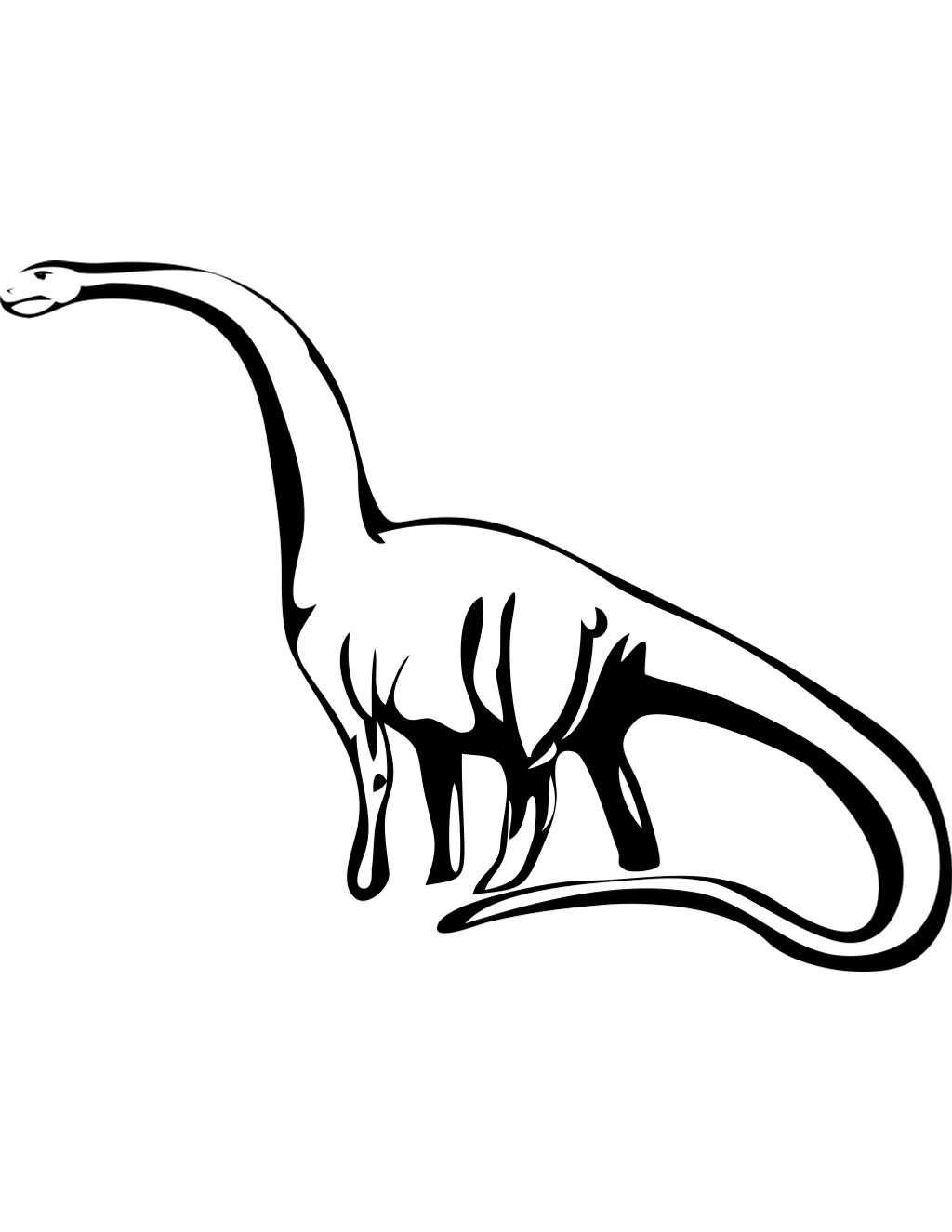 Dinosaur Line Art printable dinosaurs coloring page