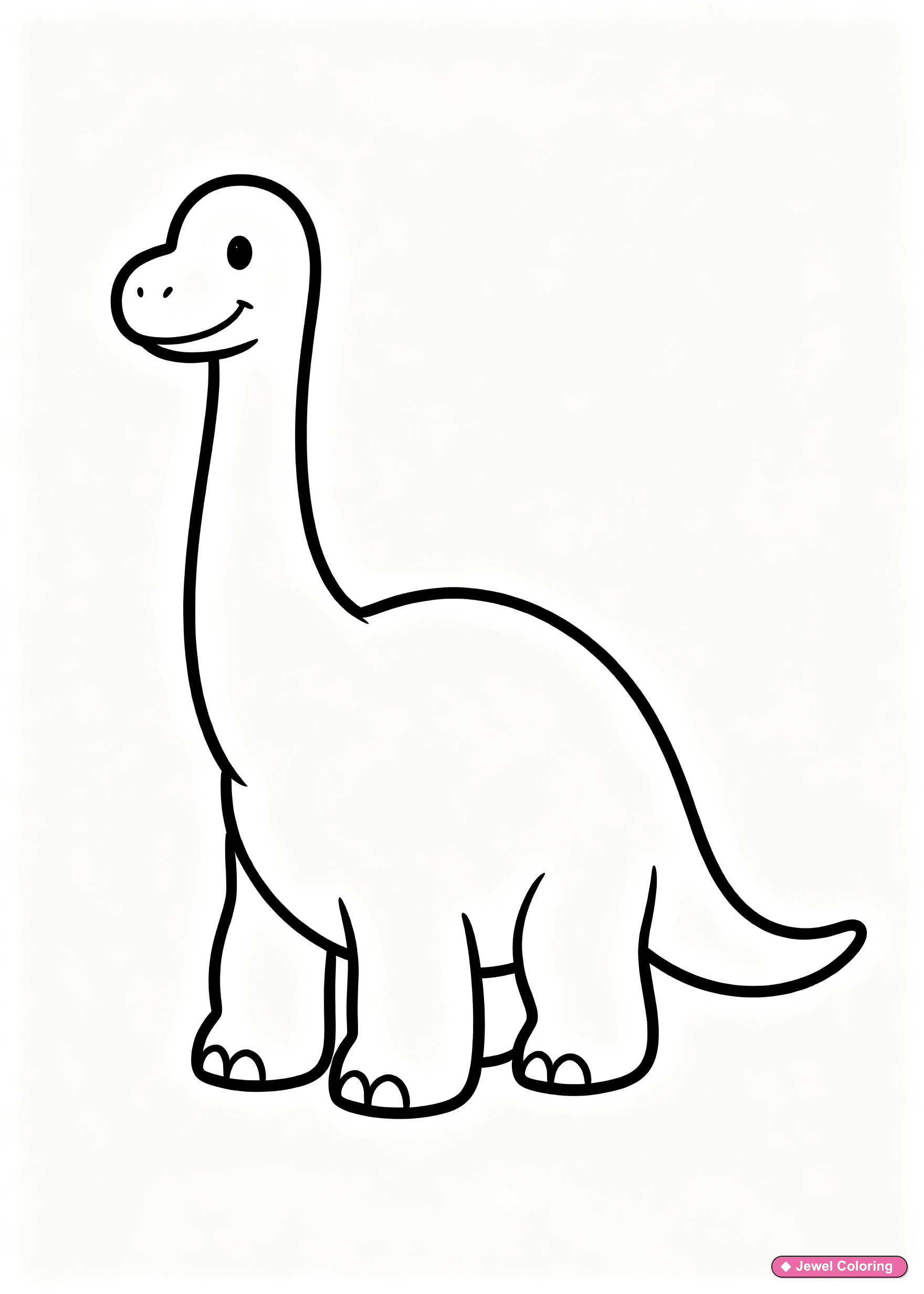 Easy Dinosaur Outline Coloring Page printable dinosaurs coloring page