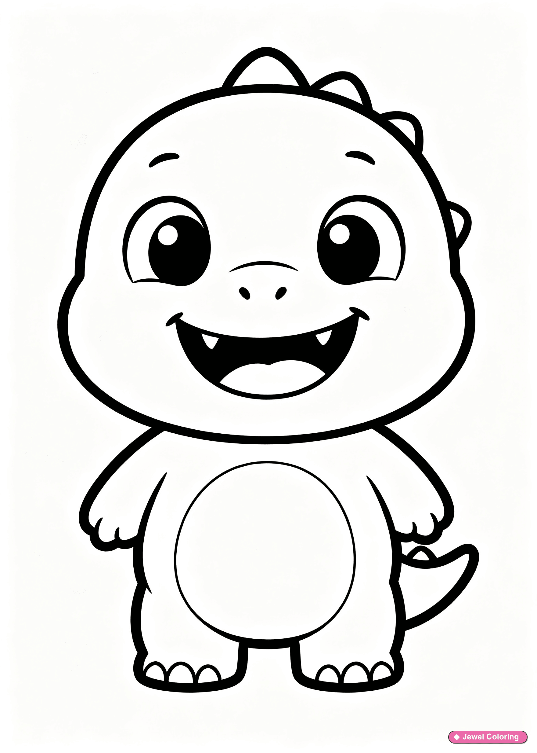 Preschool Simple Dinosaur Coloring Page printable dinosaurs coloring page