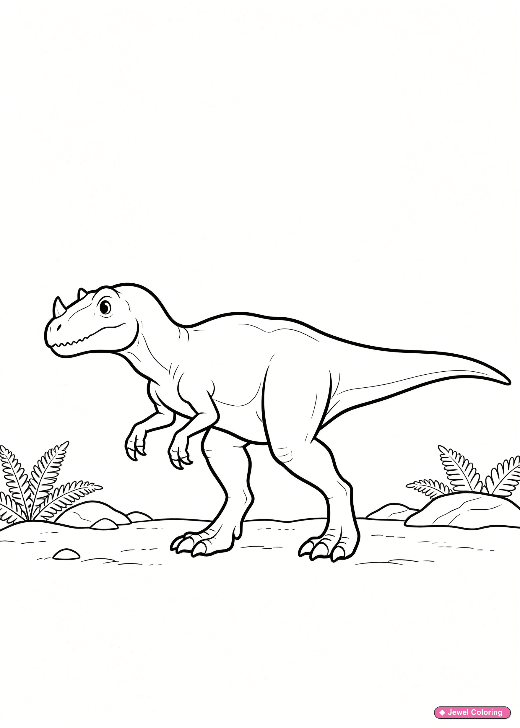 Triceratops Dinosaur Coloring Page printable dinosaurs coloring page
