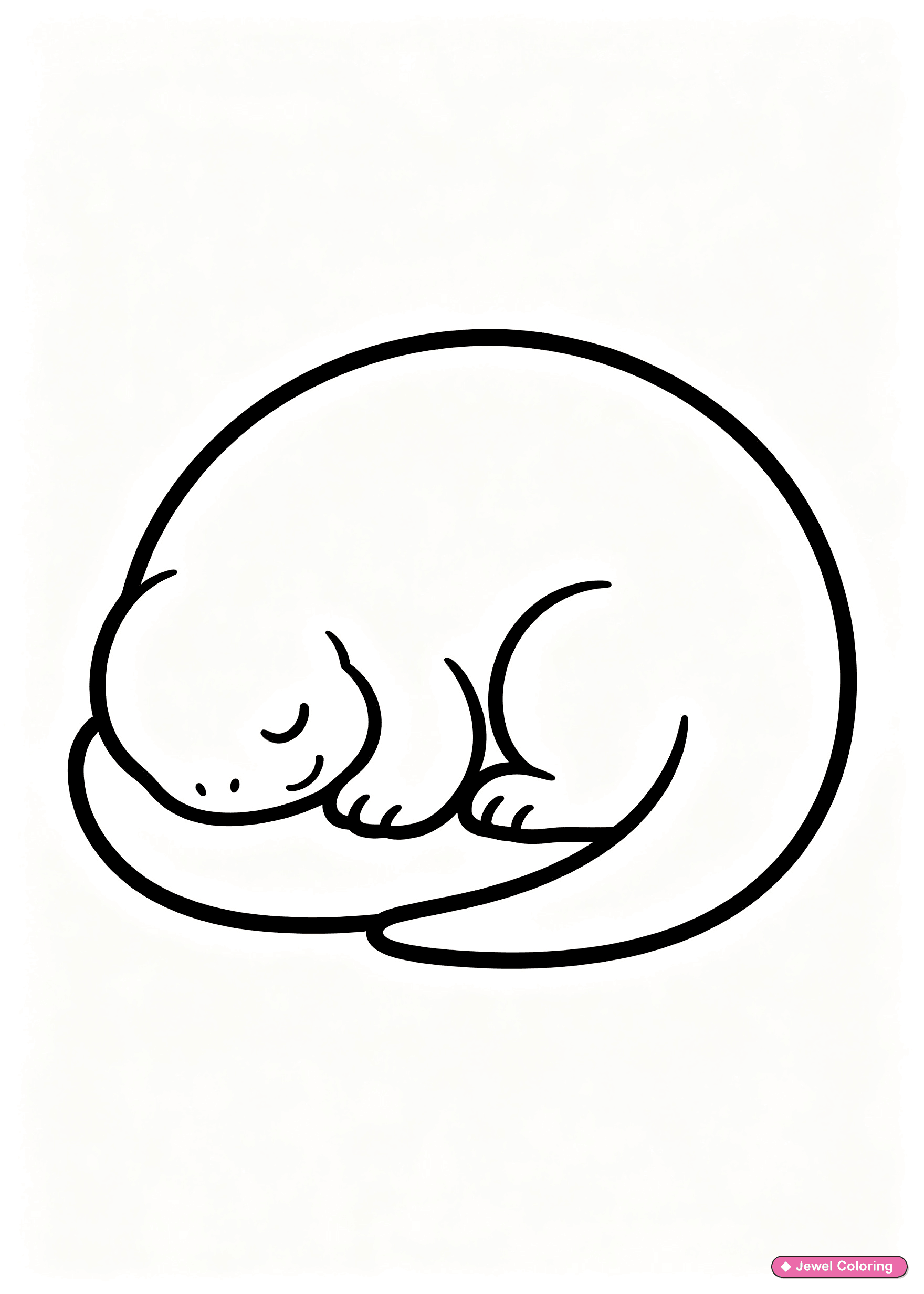 Two Cute Baby Dinosaurs Coloring Page printable dinosaurs coloring page