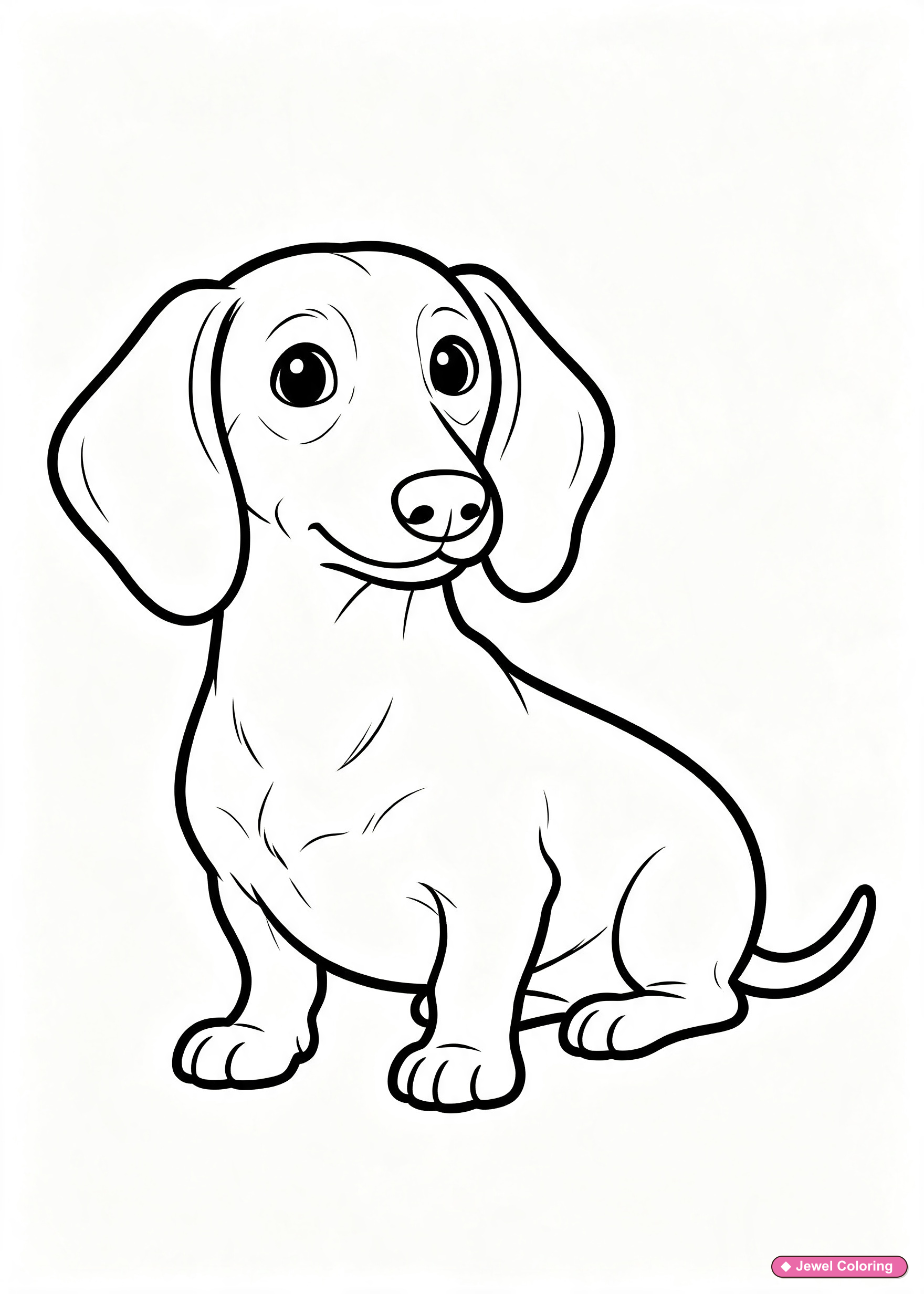 Dachshund Dog Coloring Page printable dogs coloring page