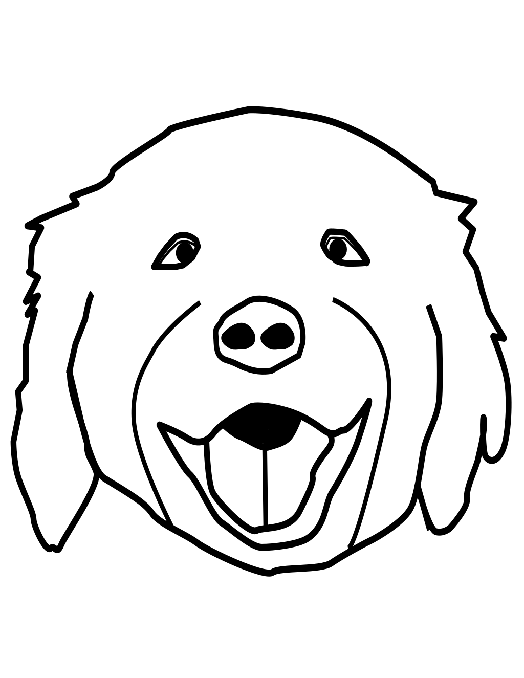 Dog Head Drawing printable dogs coloring page