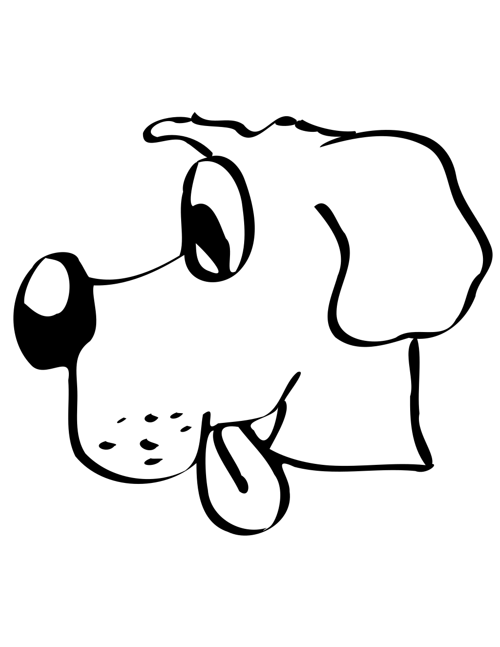 Dog Portrait Vector Drawing printable dogs coloring page