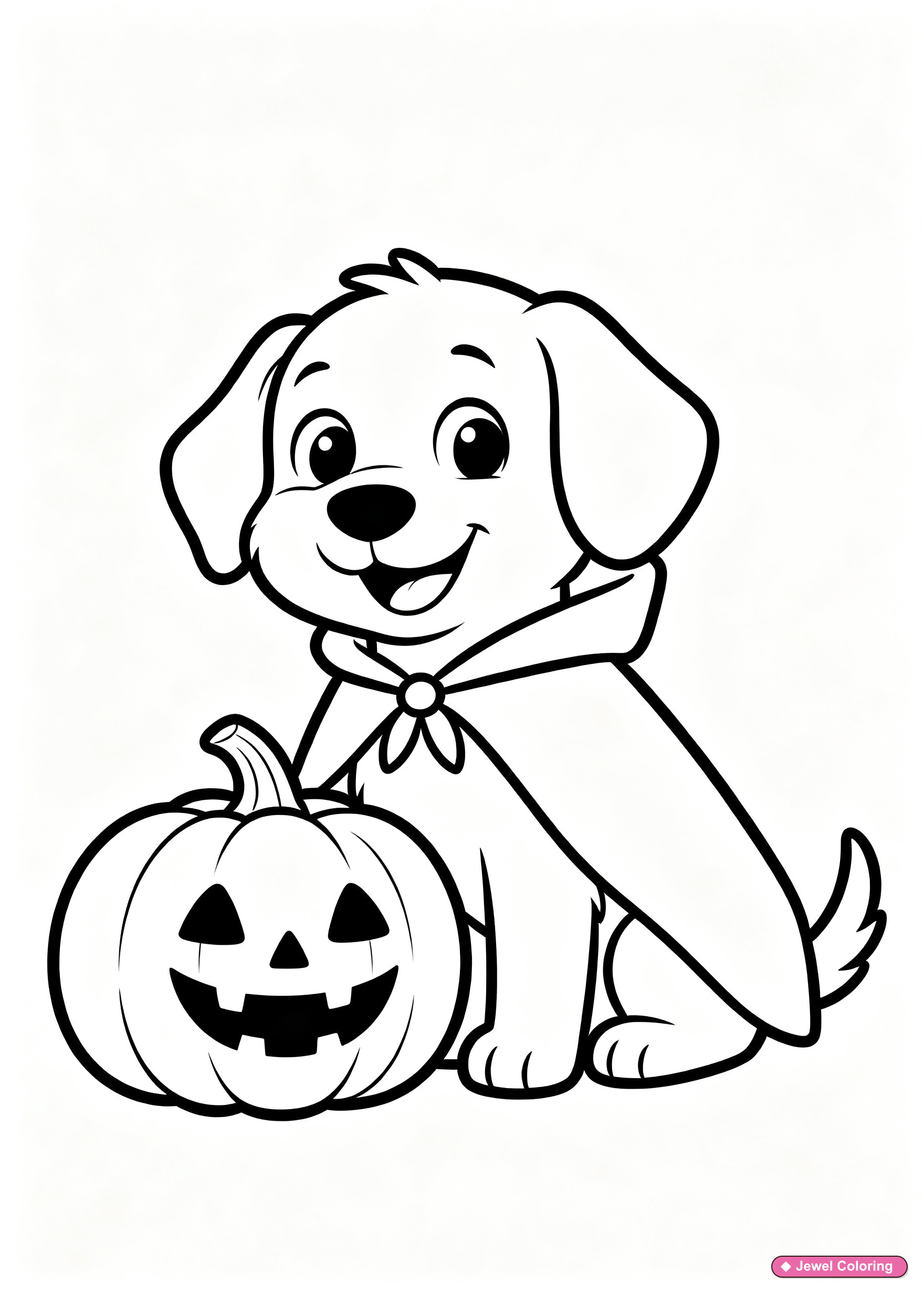 Halloween Dog Coloring Page printable dogs coloring page
