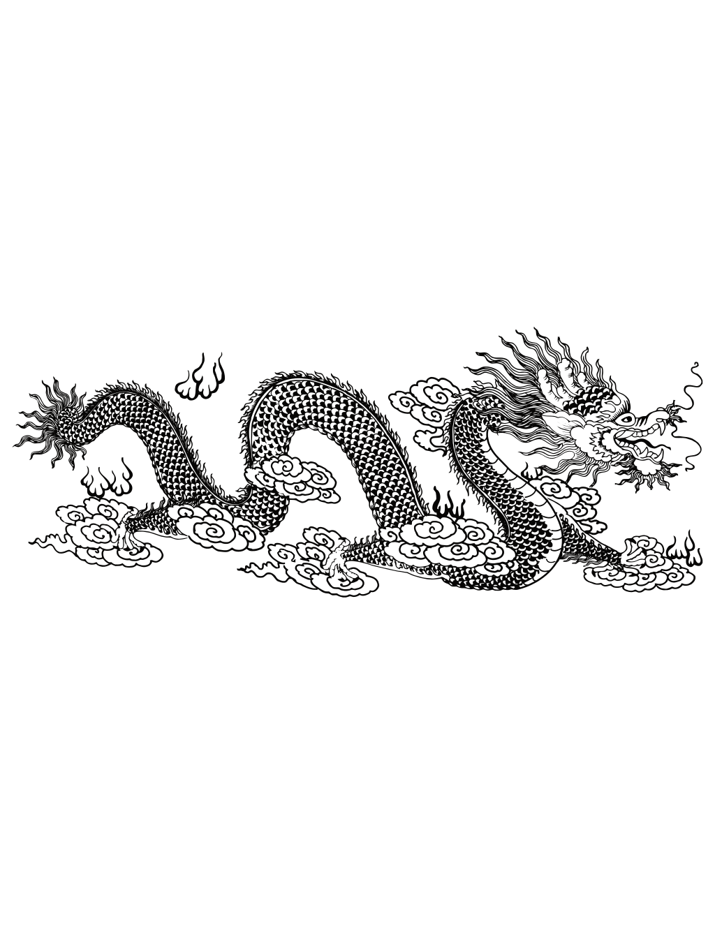 Dragons coloring page preview