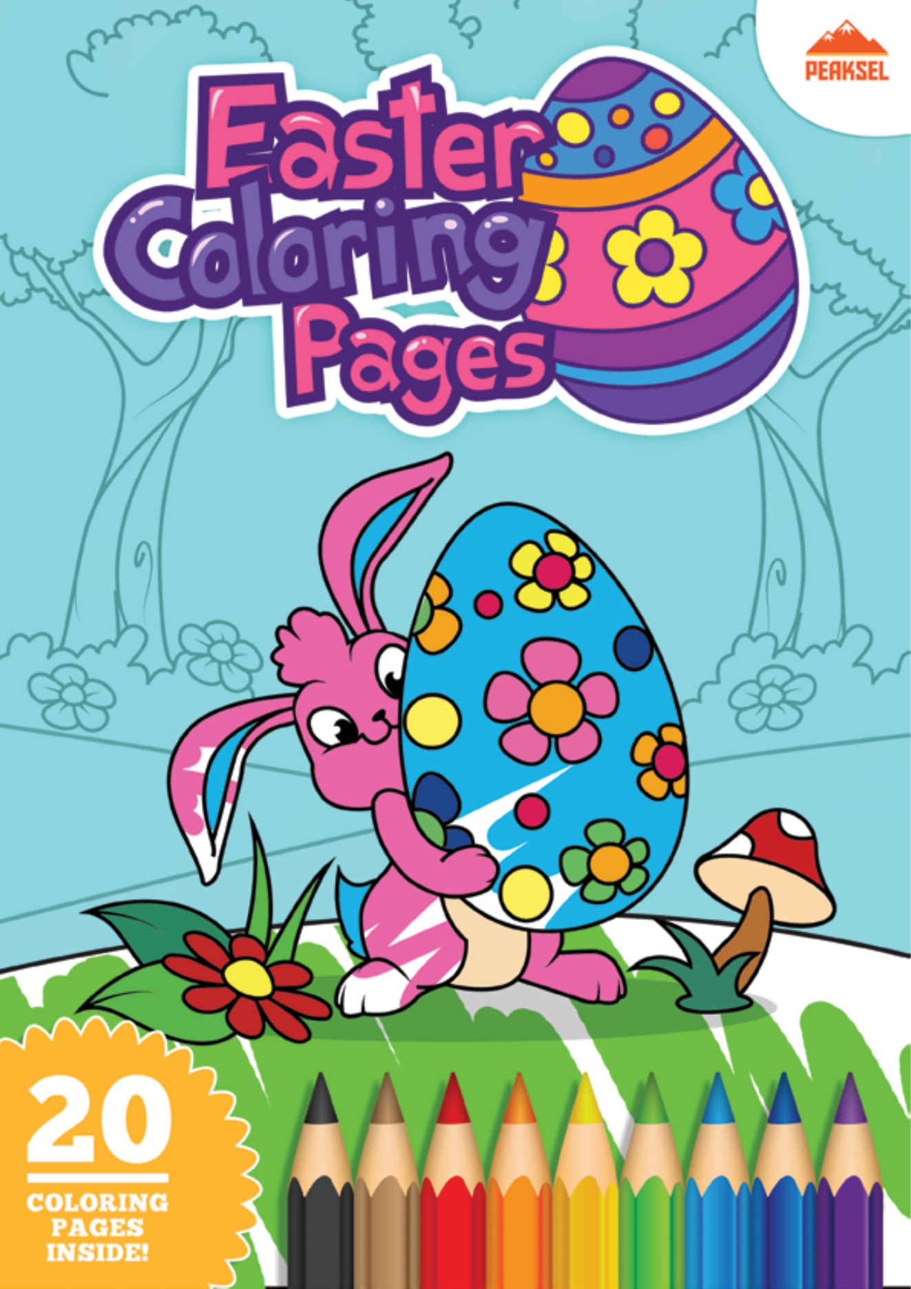 Easter Coloring Book Page 01 printable easter coloring page