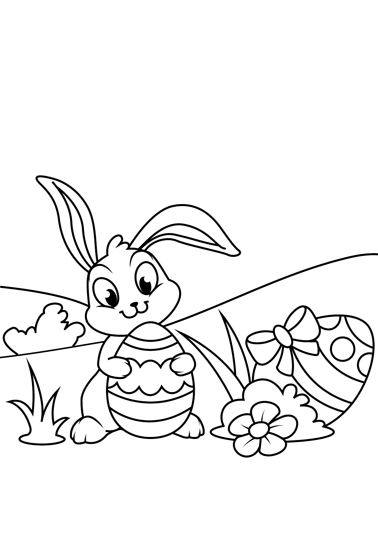 Easter Coloring Book Page 04 printable easter coloring page