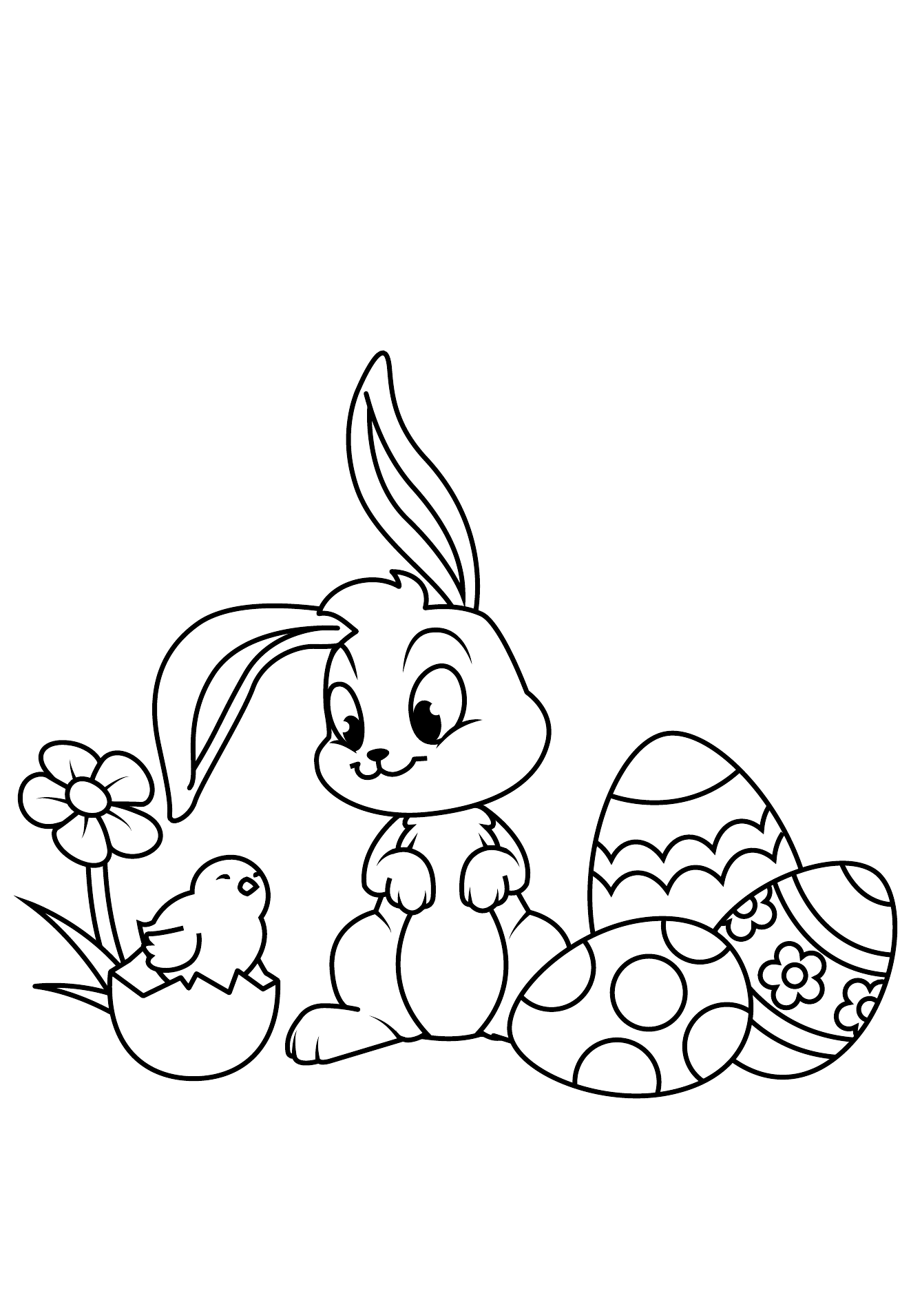 Easter Coloring Book Page 05 printable easter coloring page