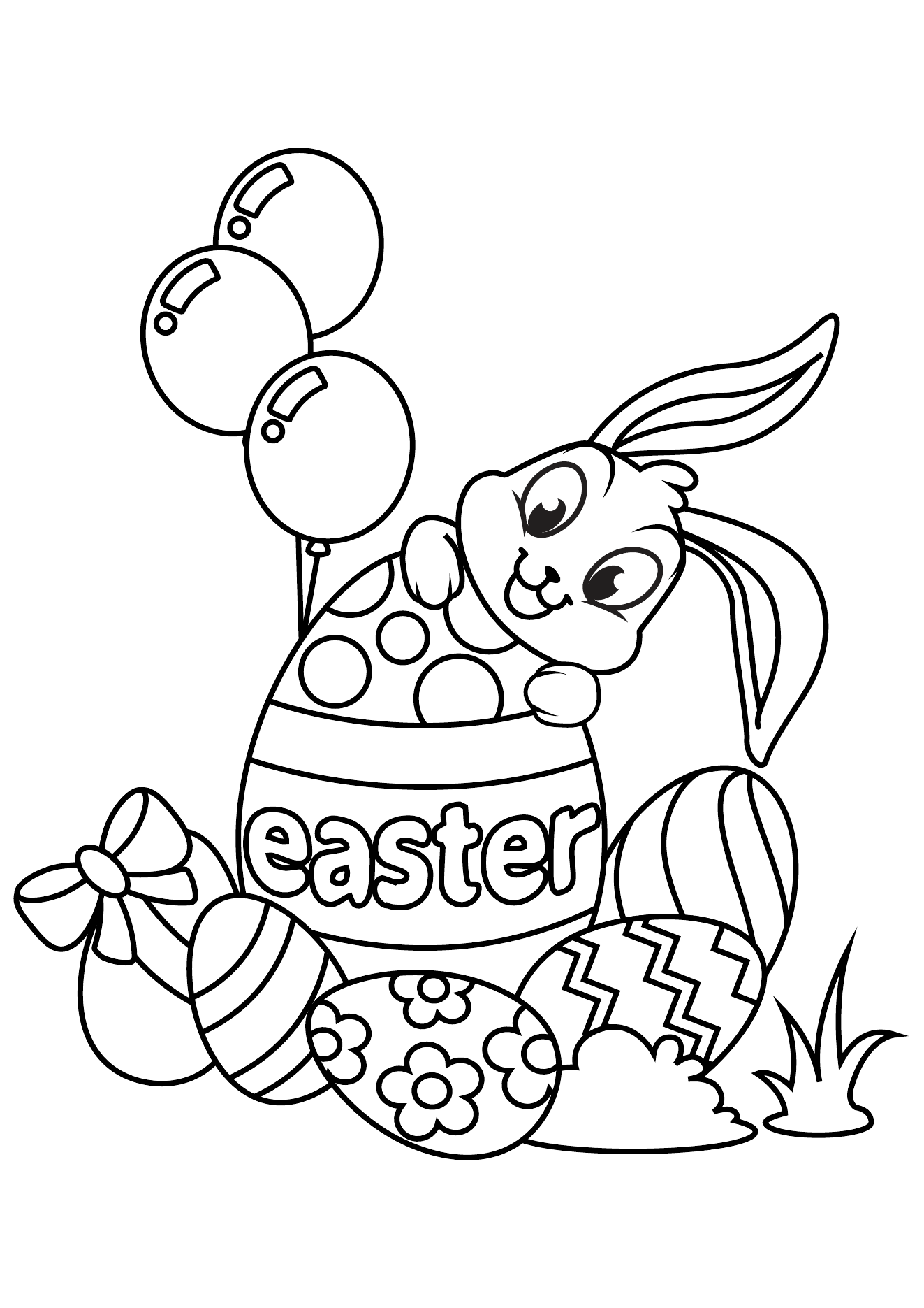 Easter Coloring Book Page 06 printable easter coloring page