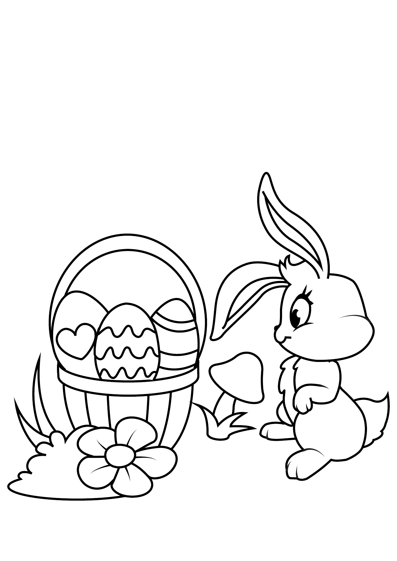 Easter Coloring Book Page 07 printable easter coloring page