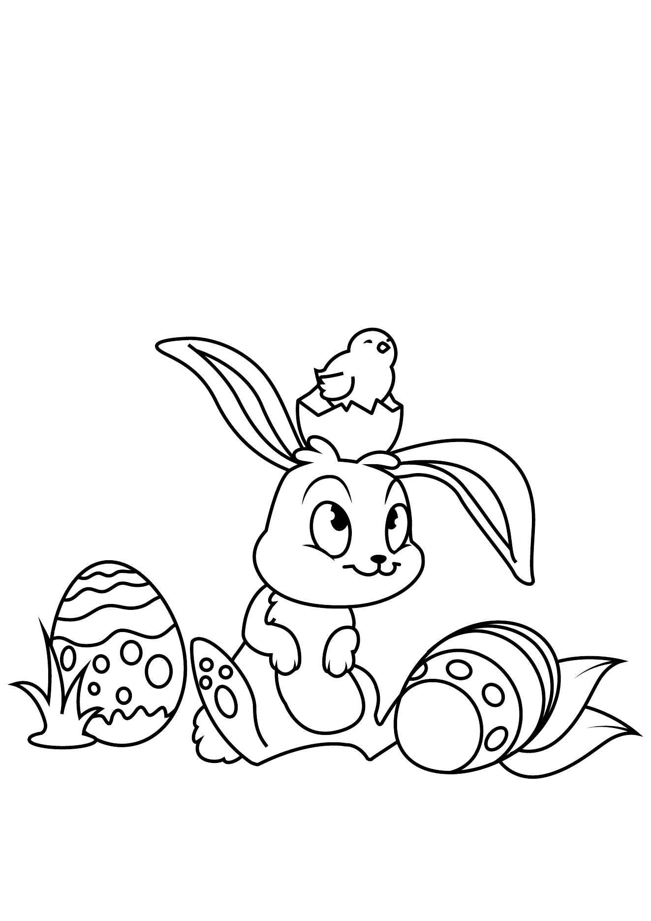 Easter Coloring Book Page 09 printable easter coloring page