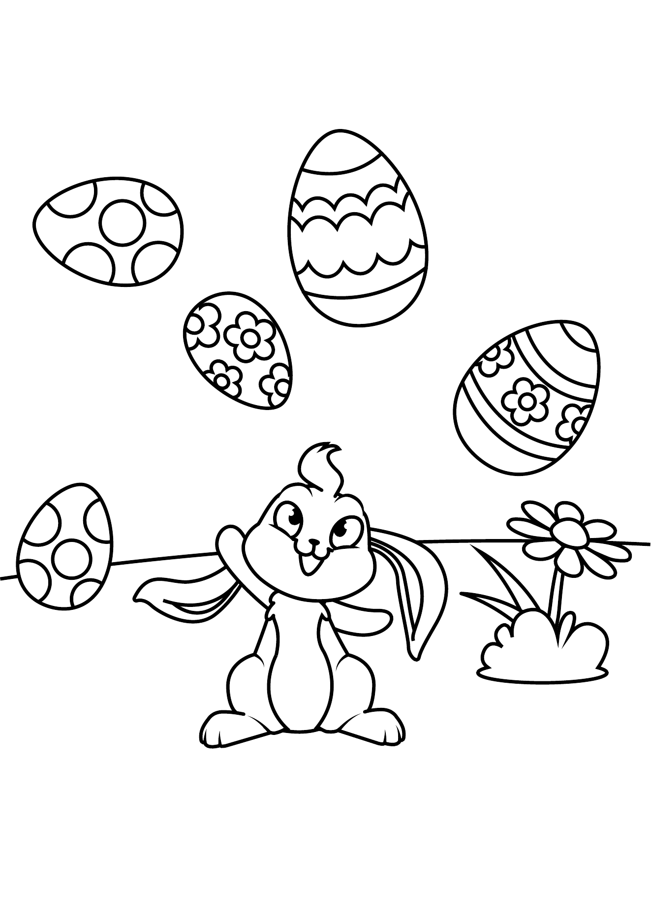 Easter Coloring Book Page 19 printable easter coloring page