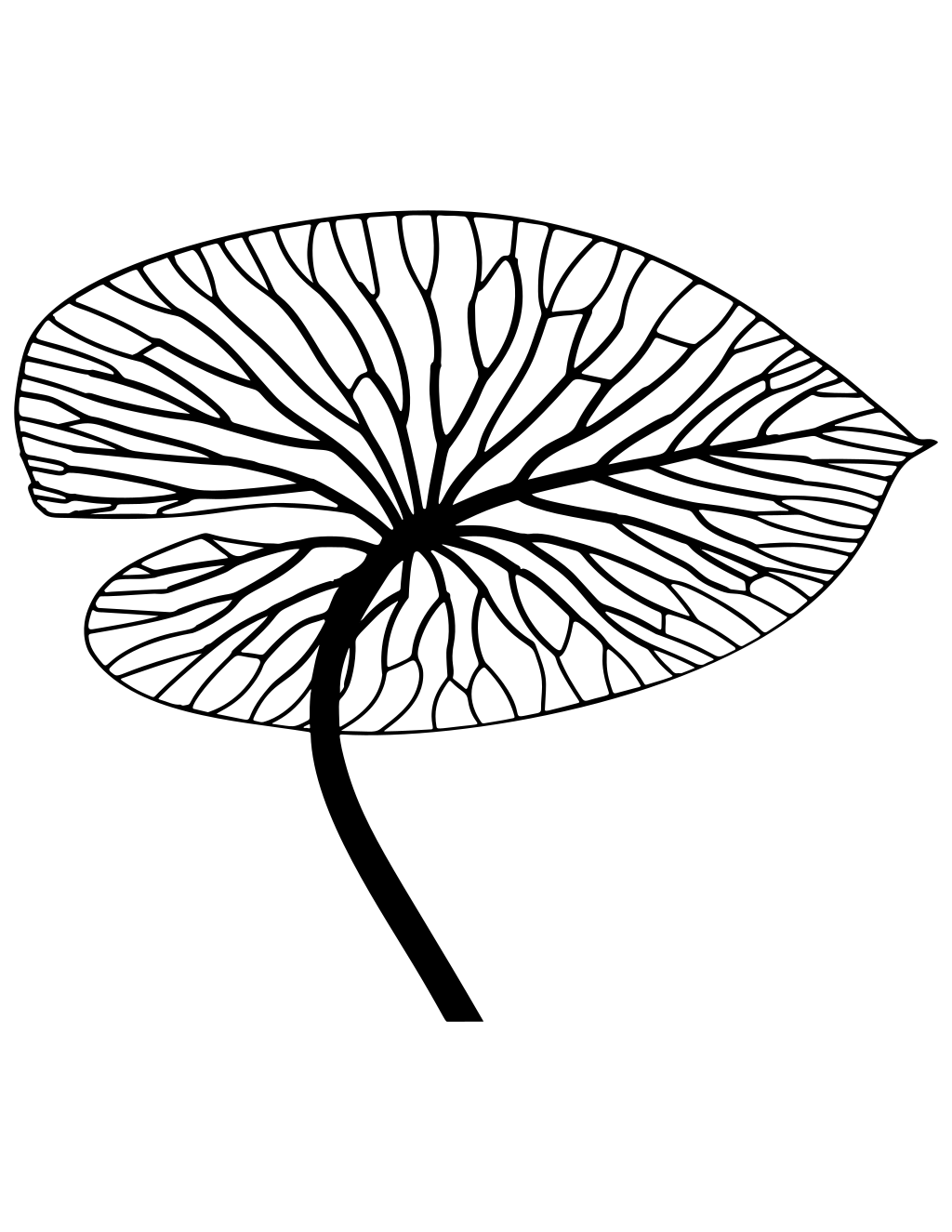 Detailed Leaf Line Art 02 printable fall coloring page