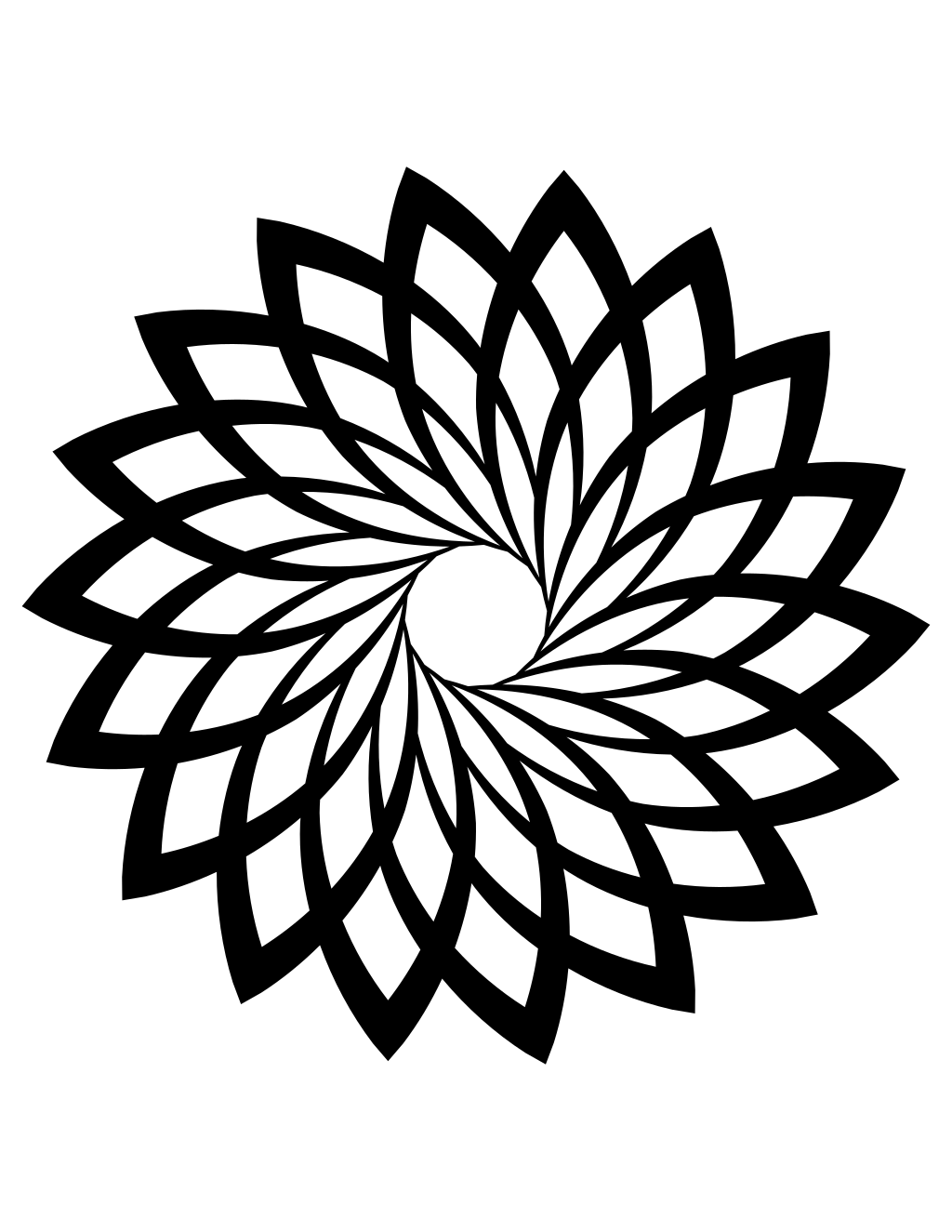 Flower Line Art 02 printable flowers coloring page