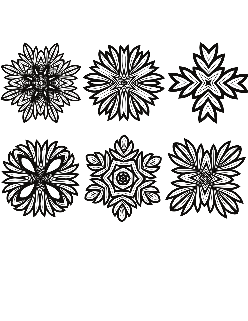Flower Line Art printable flowers coloring page