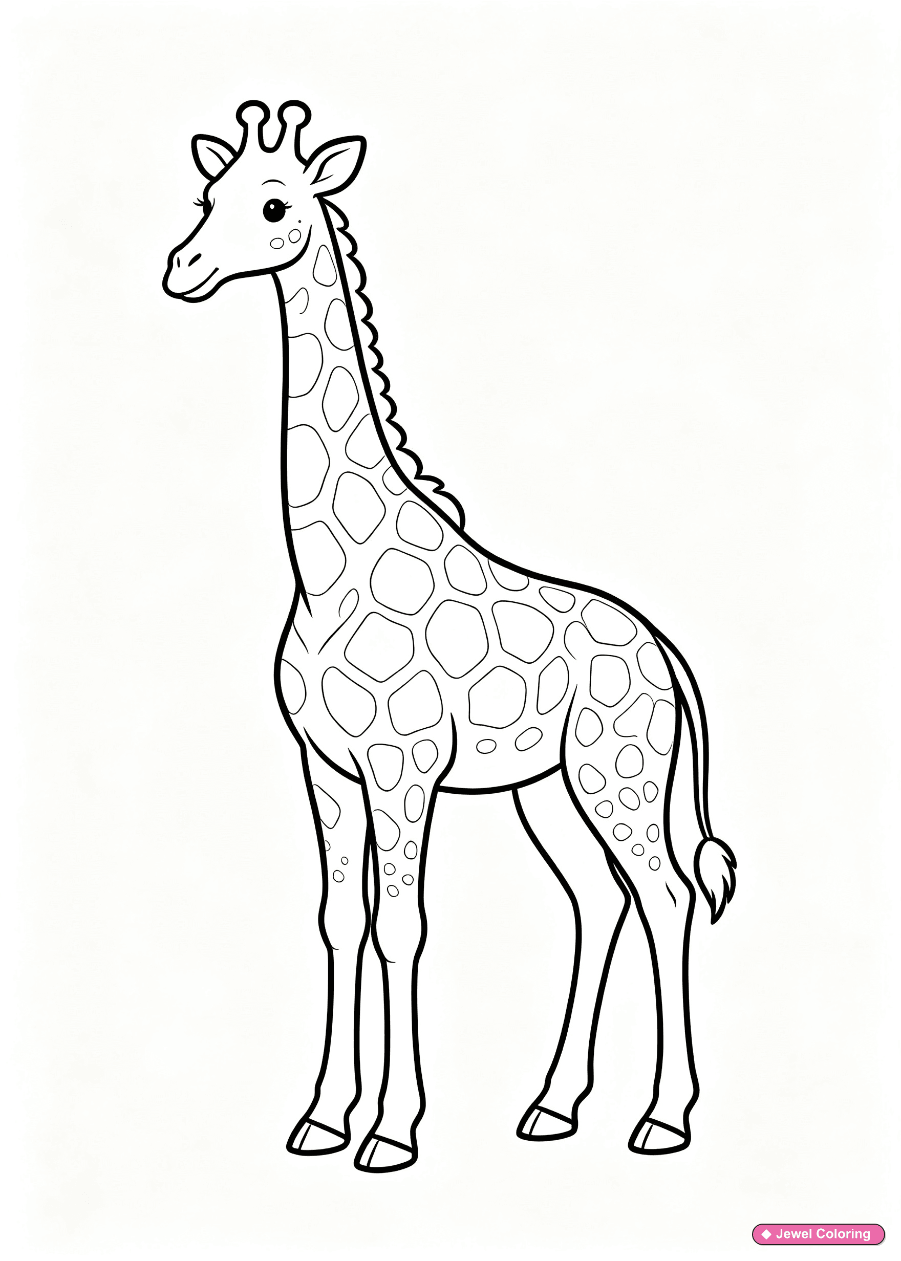Giraffes coloring page preview
