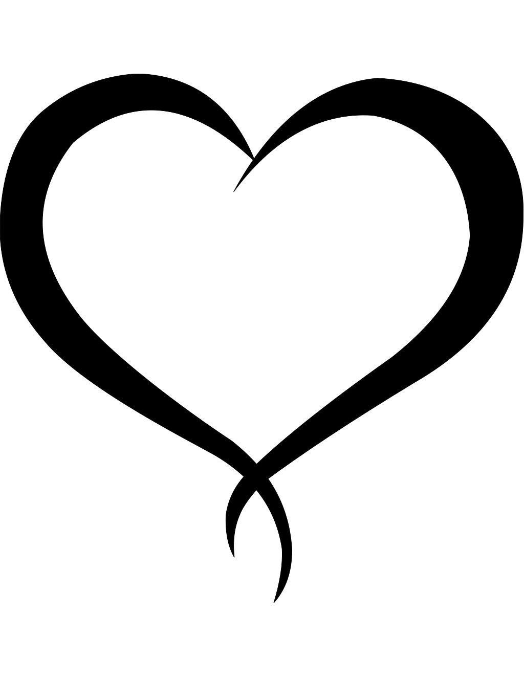 Girly Heart printable hearts coloring page
