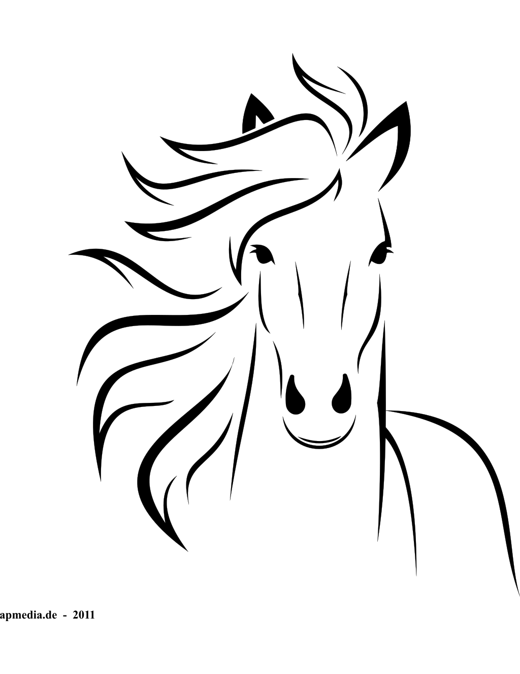 Horses coloring page preview