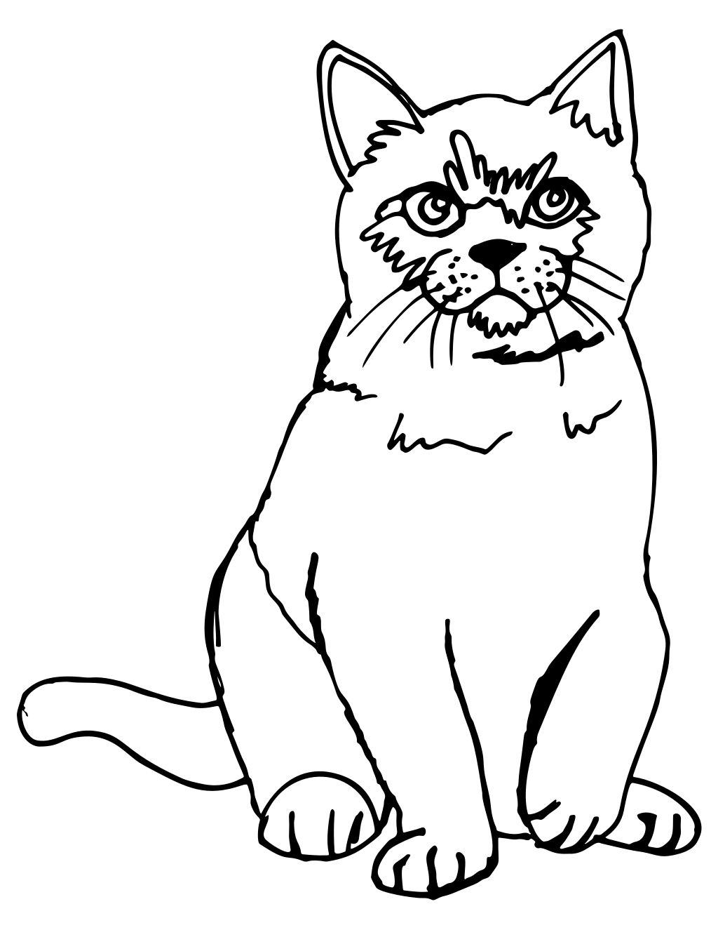 Kittens coloring page preview