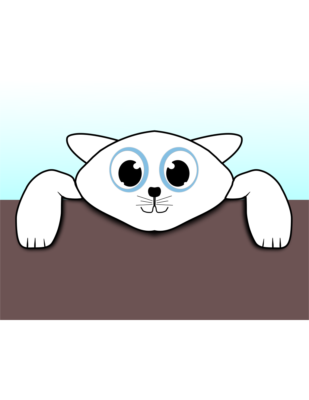 Kitten Line Art printable kittens coloring page