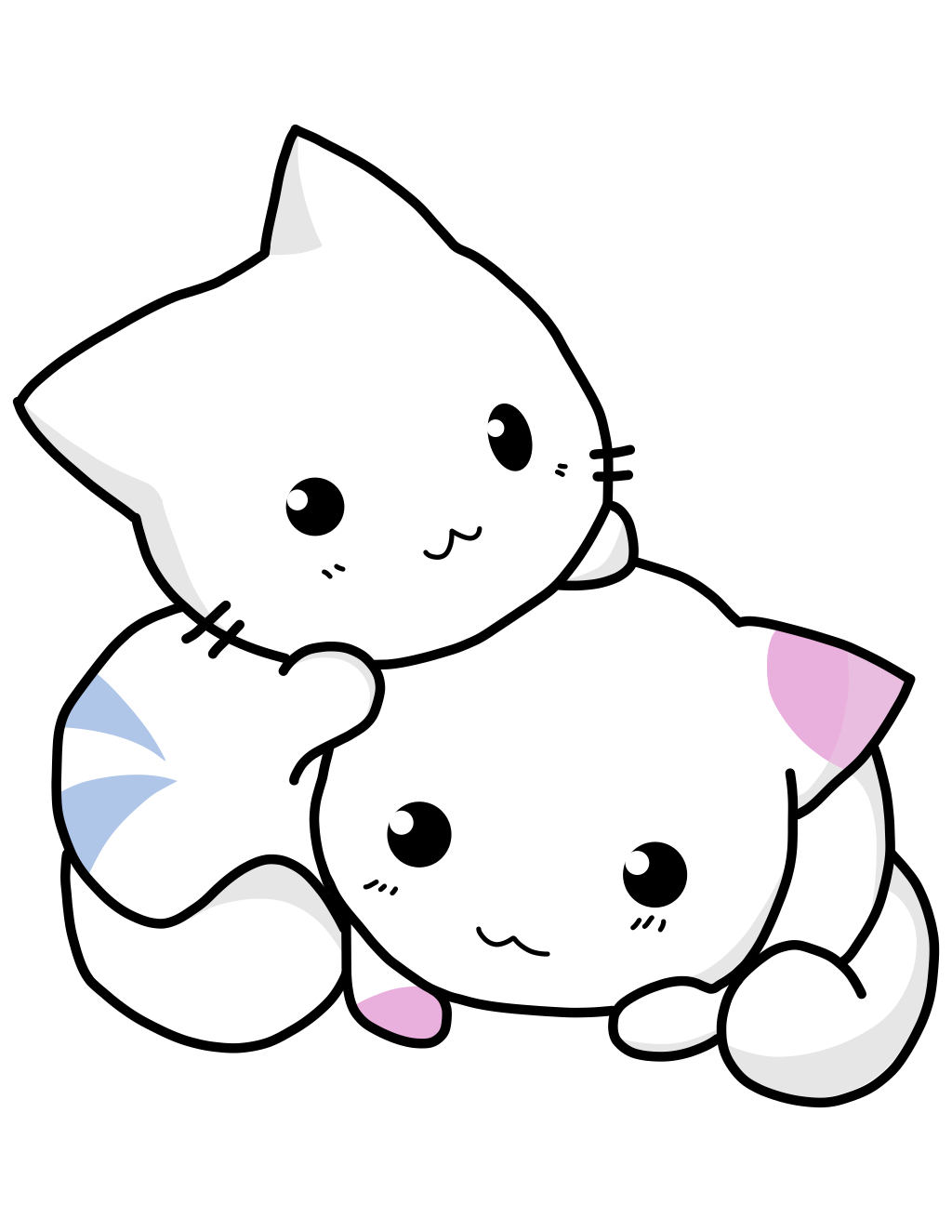 Kitten Outline printable kittens coloring page