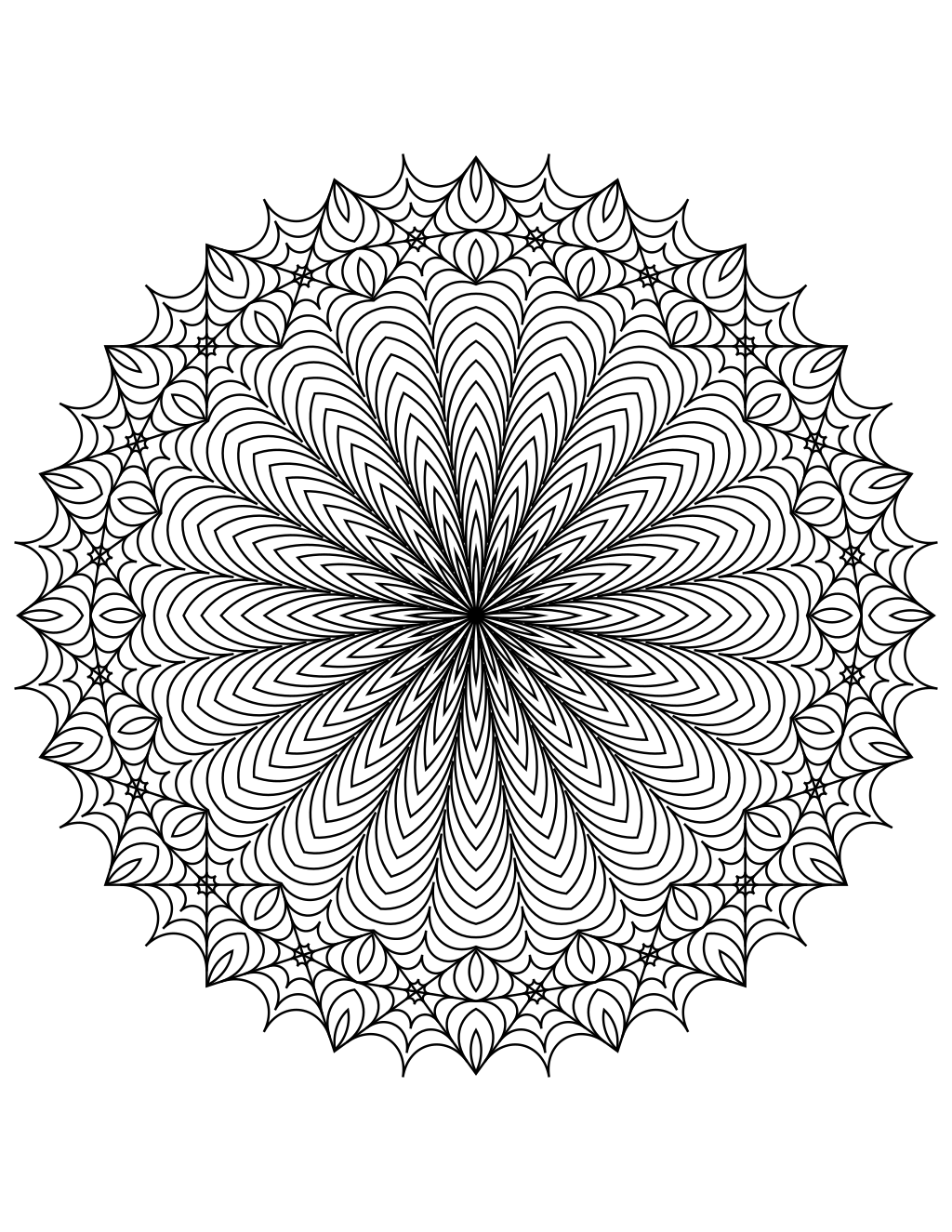 Flower Mandala Coloring Page printable mandalas coloring page