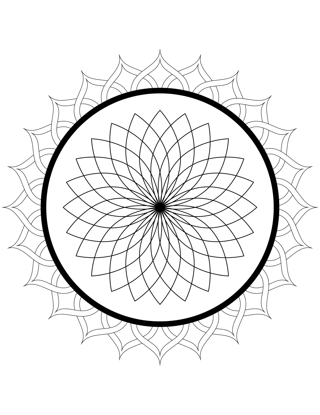 Mandala Outline printable mandalas coloring page
