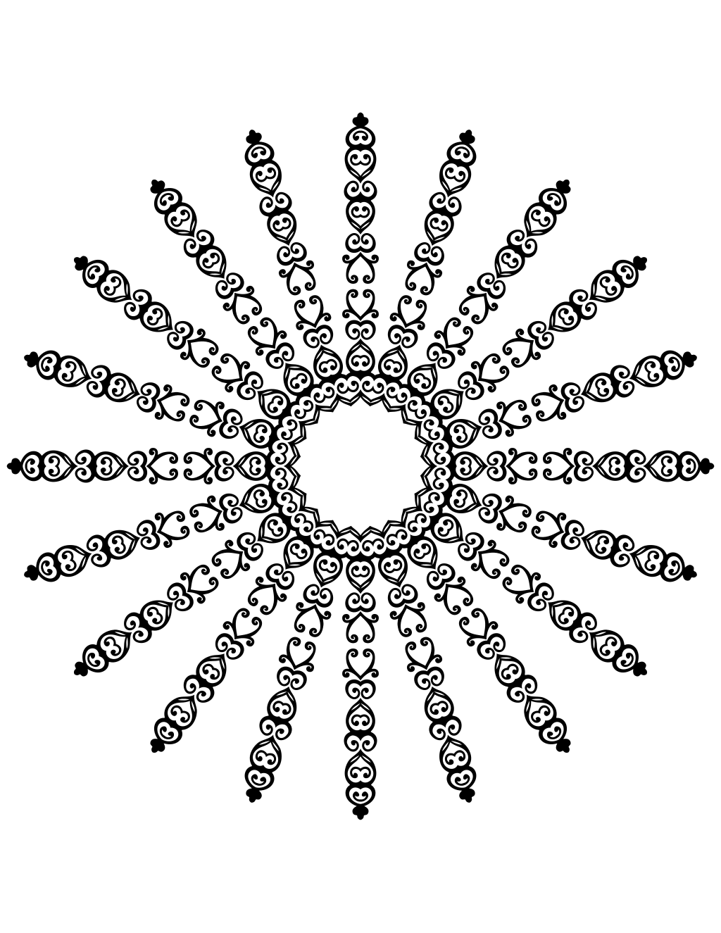 Vintage Frame Line Art Mandala printable mandalas coloring page
