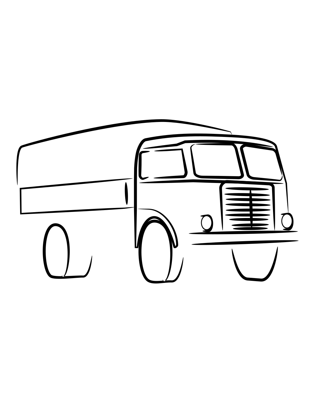 Truck Outline Vector Graphics printable monster trucks coloring page