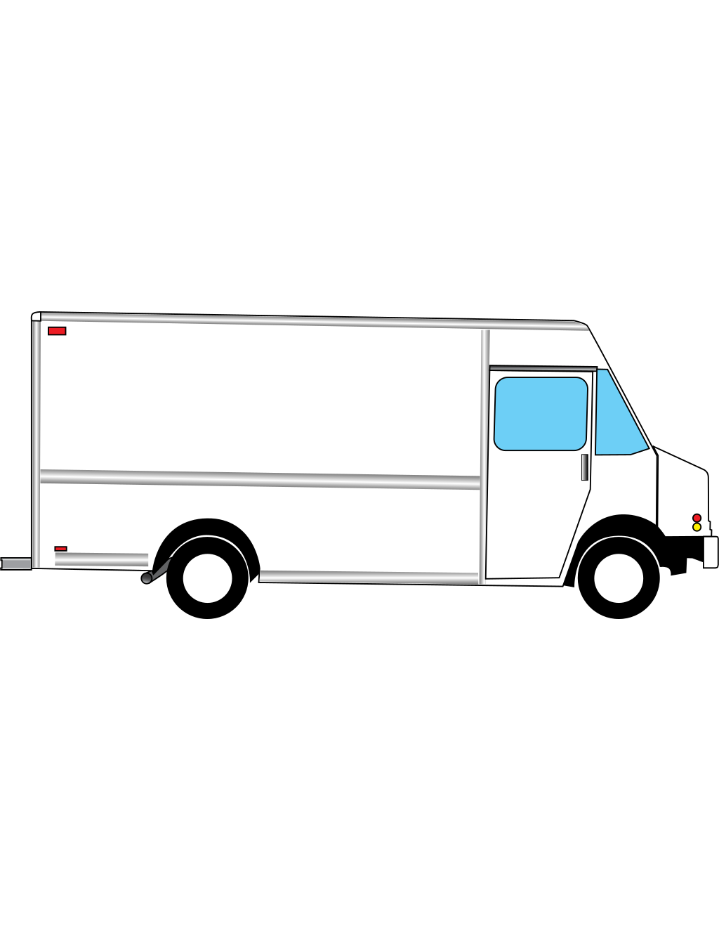 Vector Of Box Truck From Side printable monster trucks coloring page